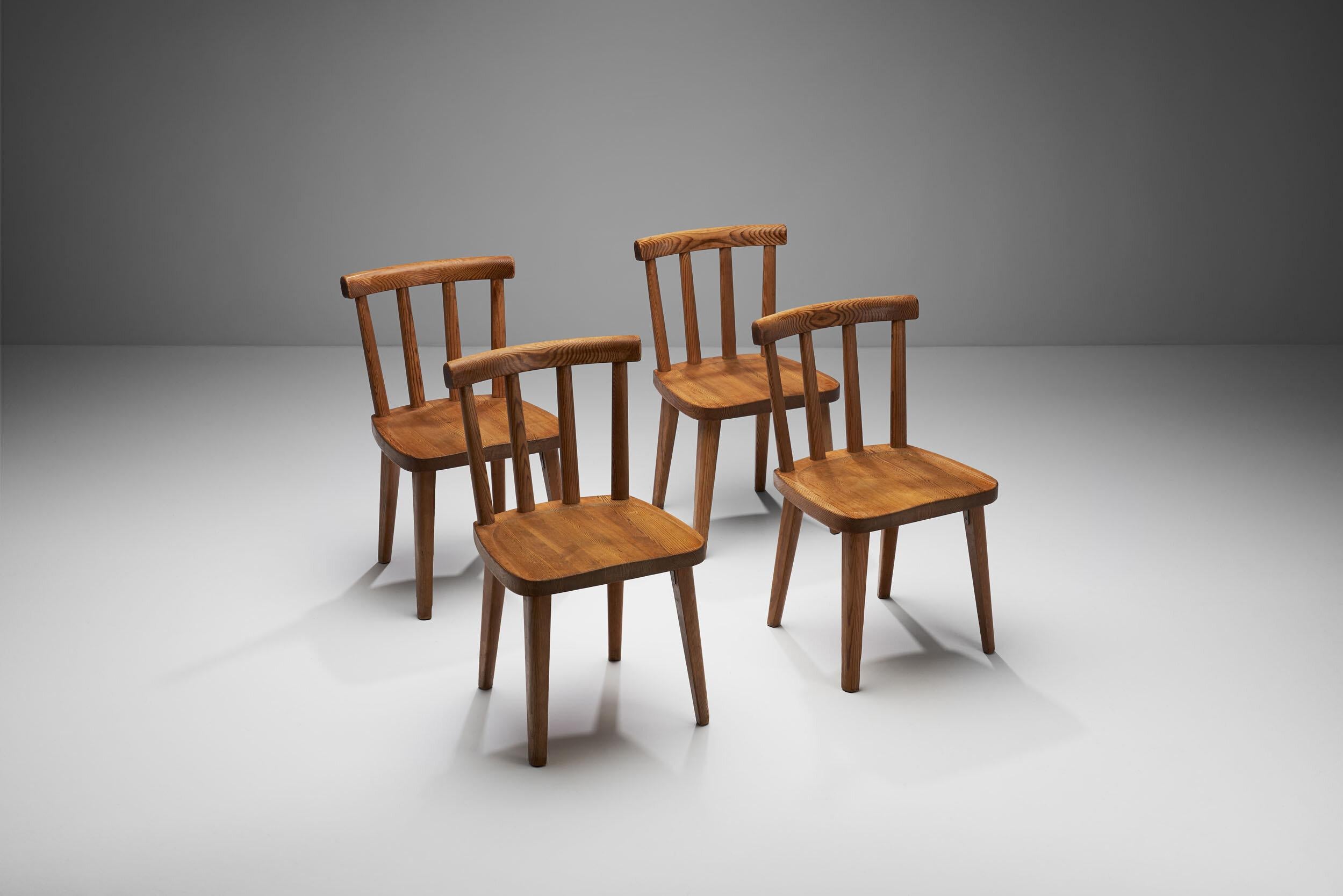 Mid-20th Century Four Axel Einar Hjorth Utö Chairs, Sweden, 1930s