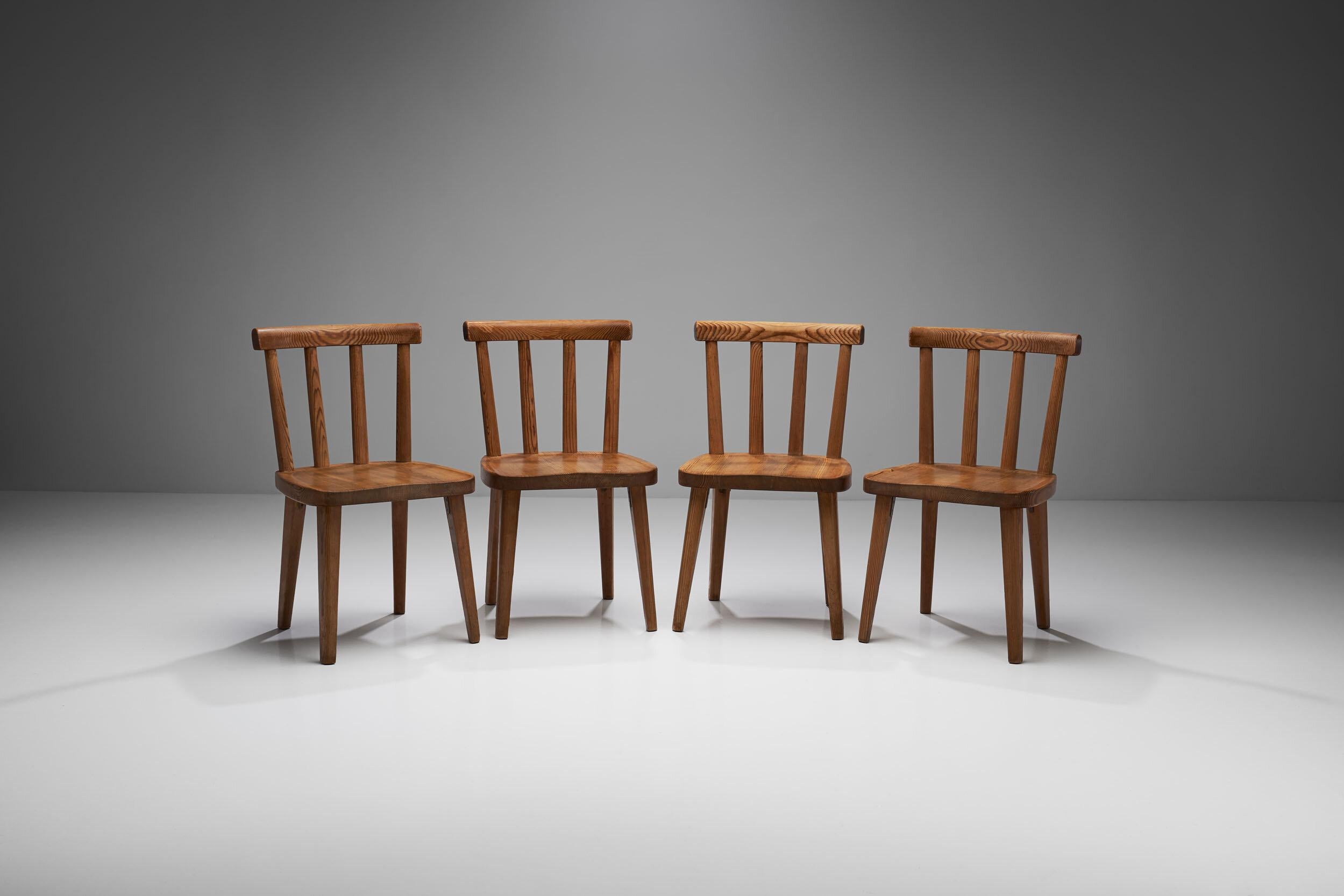 Four Axel Einar Hjorth Utö Chairs, Sweden, 1930s 2