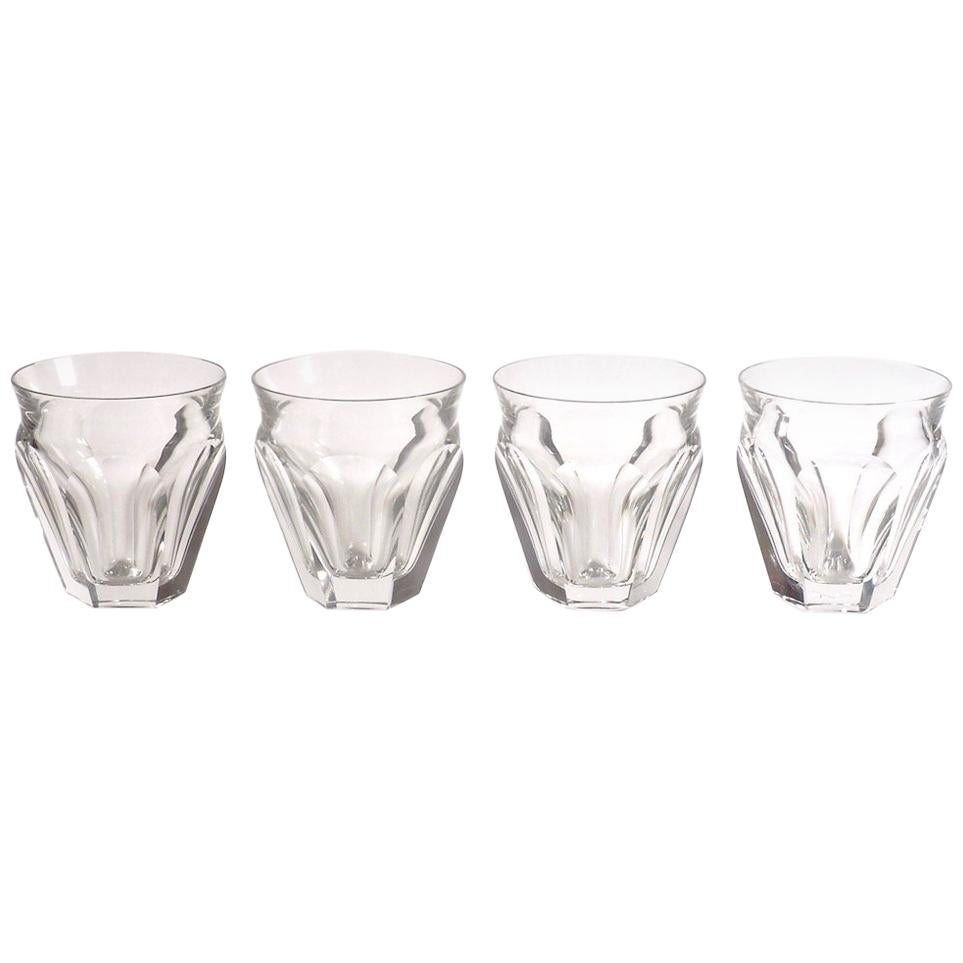 Four Baccarat Harcourt Talleyrand Crystal Tumblers