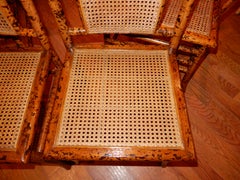Two  Vintage Bamboo and Cane Side Chairs/Arm Chairs
