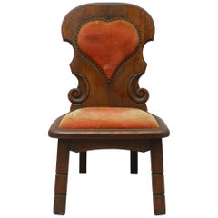 Used Four Basque Midcentury Chairs Spain Upholstered Hearts Sold Individually