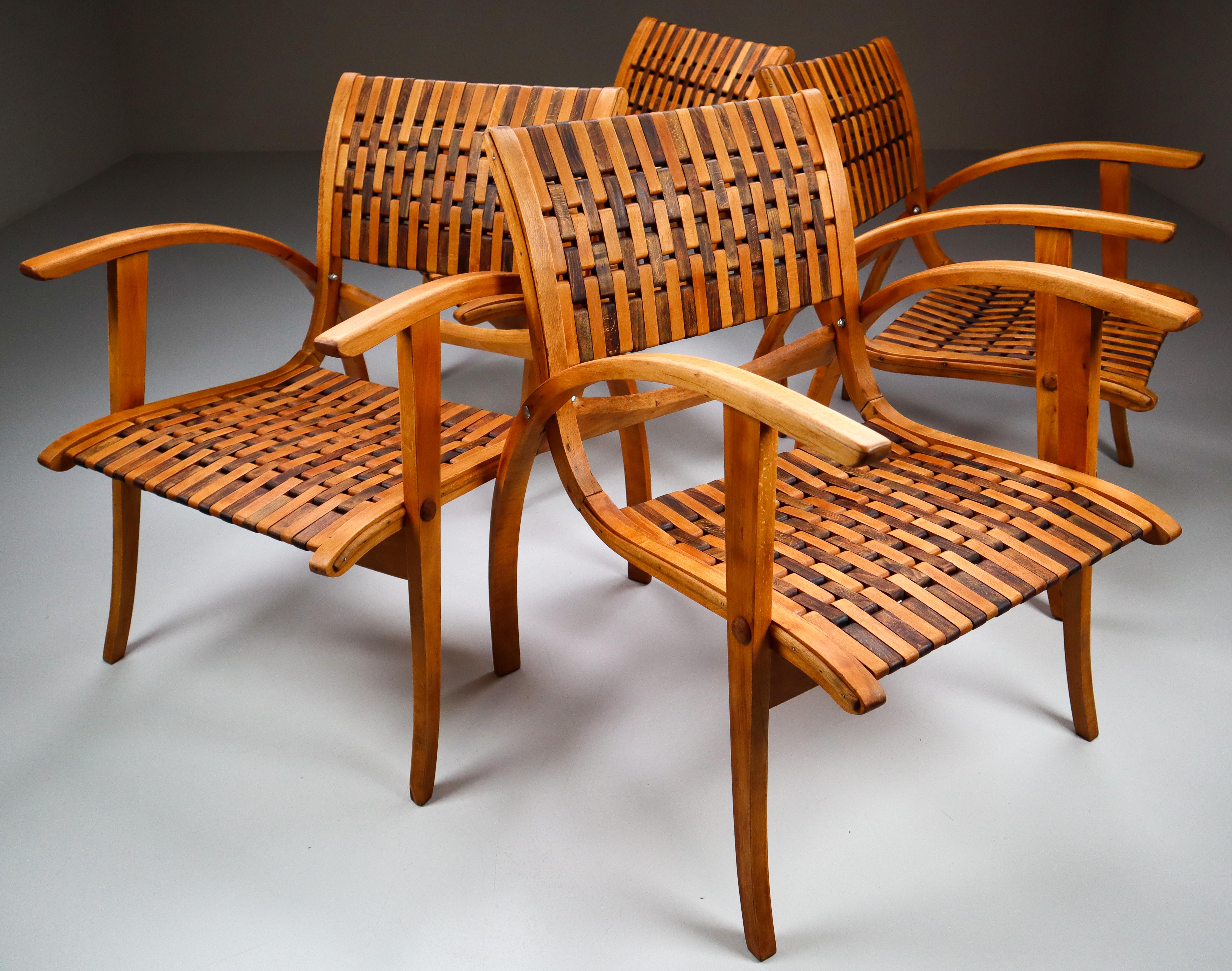 Four Bauhaus Bentwood Armchairs by Erich Dieckmann, Germany, 1930s 1