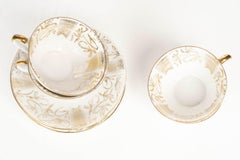 Four Bavarian Porcelain Cups and Saucers, 20th Century.