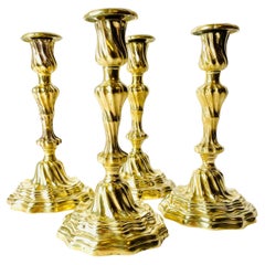 Quattro splendidi candelieri Luigi XV in bronzo dorato della Banque De France