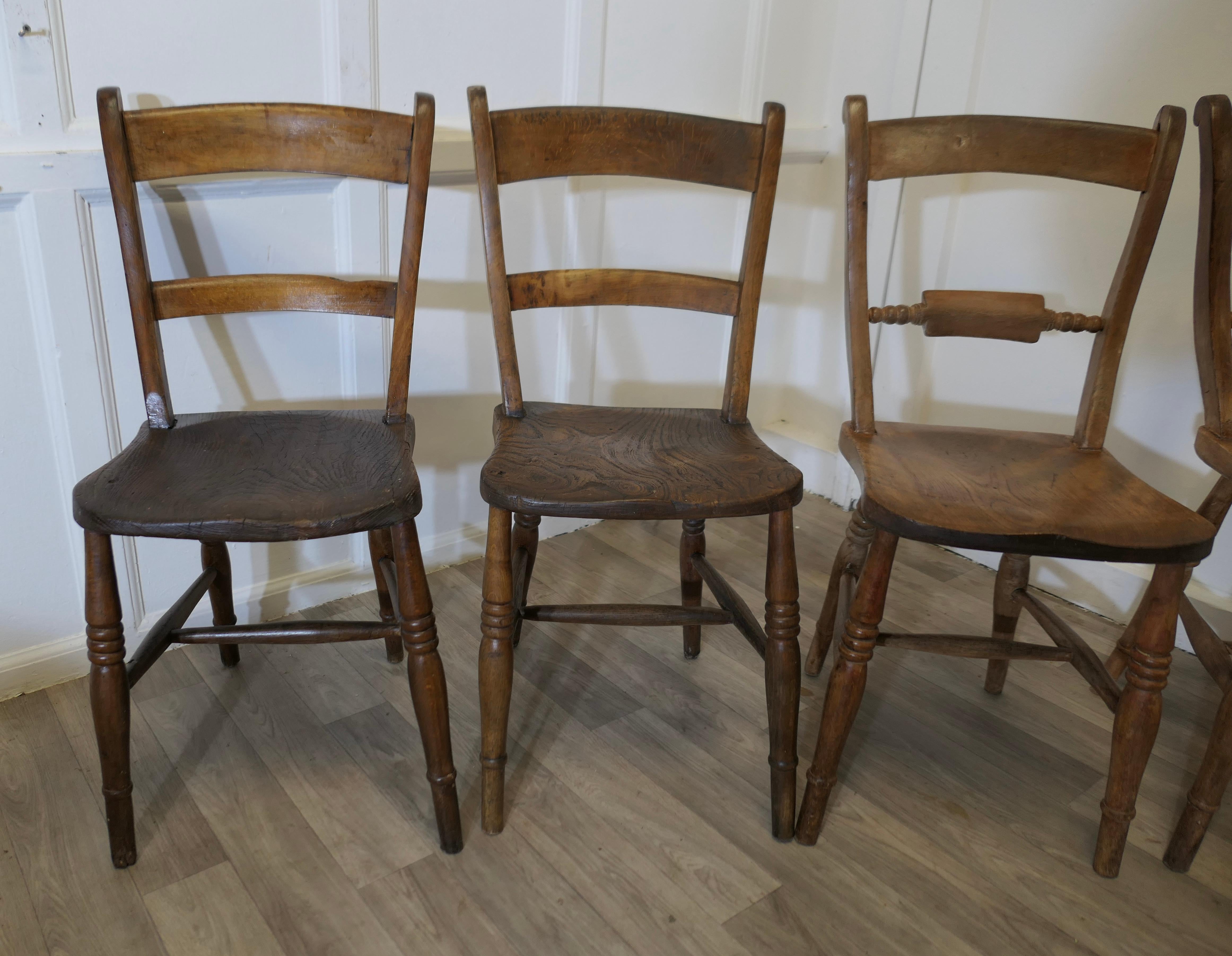 Edwardian Two Beech and Elm Bar Back Kitchen  Chairs   These are good quality chairs