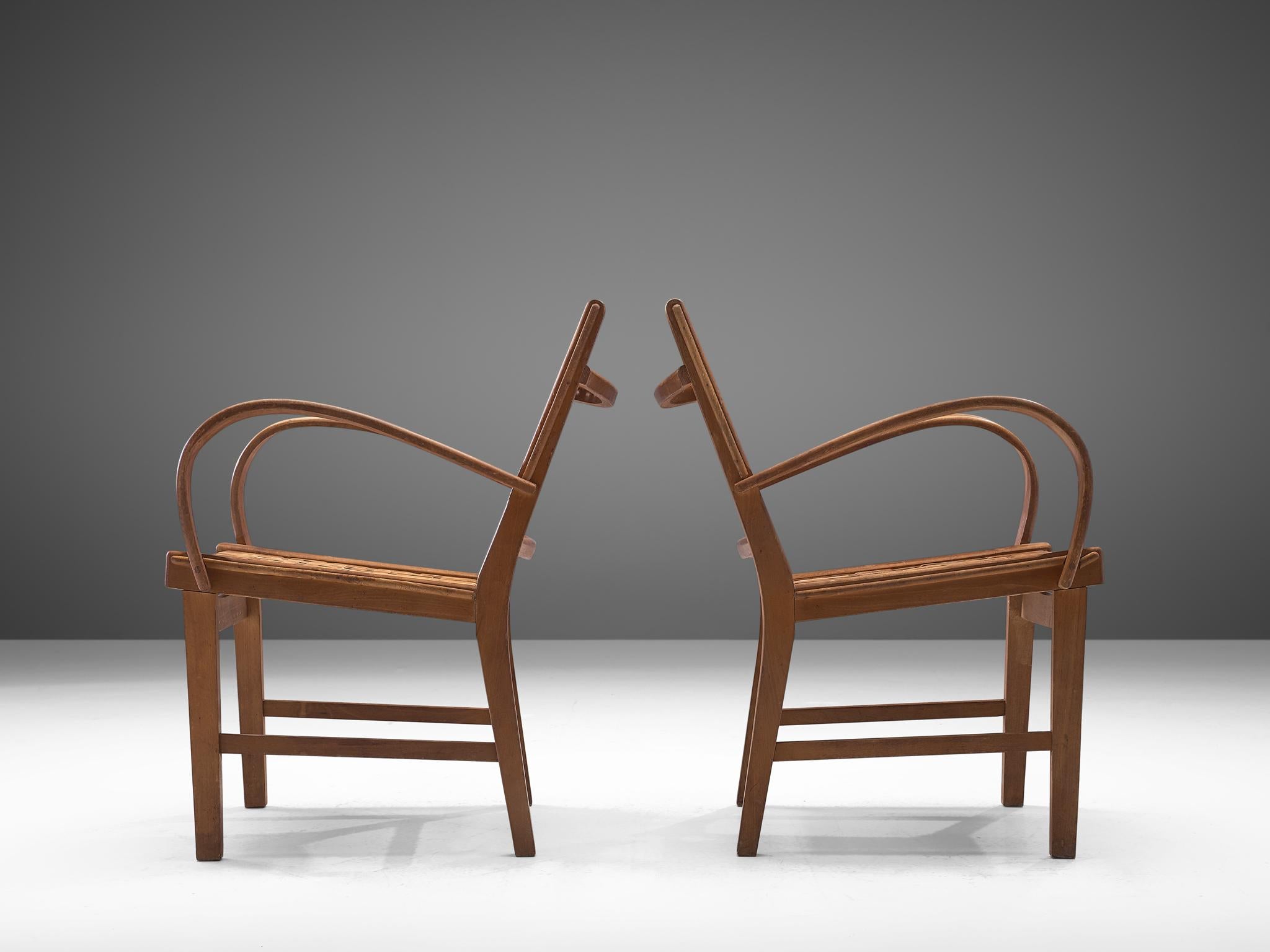 Four Bentwood Armchairs by Erich Dieckmann, 1930s In Good Condition In Waalwijk, NL