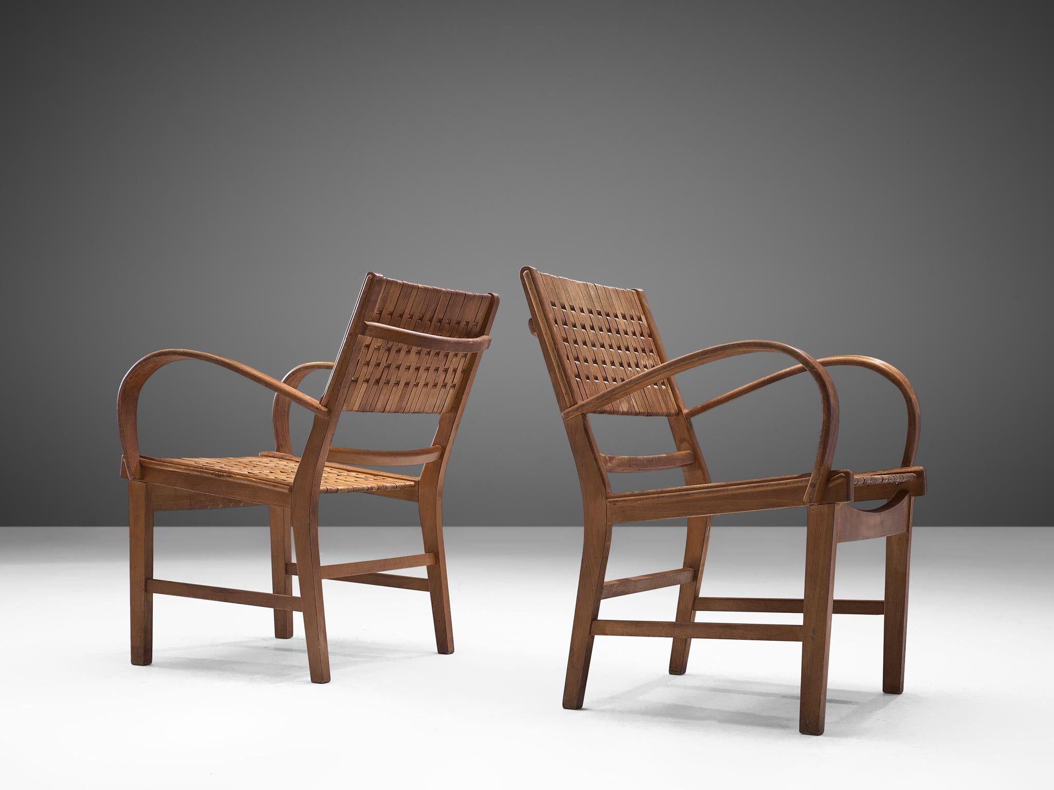 Mid-20th Century Four Bentwood Armchairs by Erich Dieckmann, 1930s