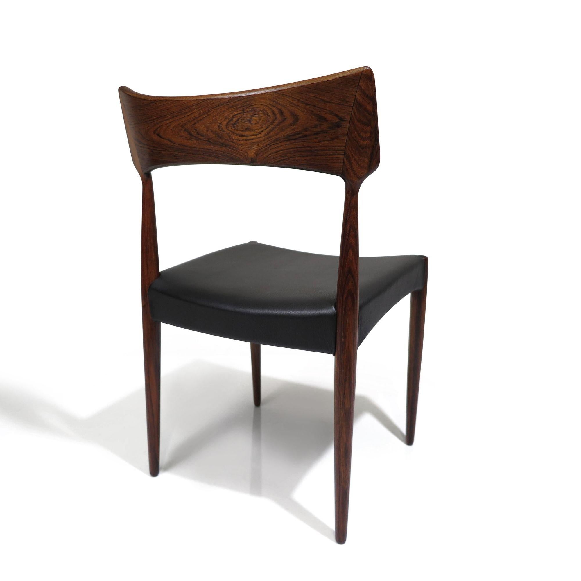 20th Century Four Bernhart Pedersen Danish Rosewood Dining Chairs For Sale