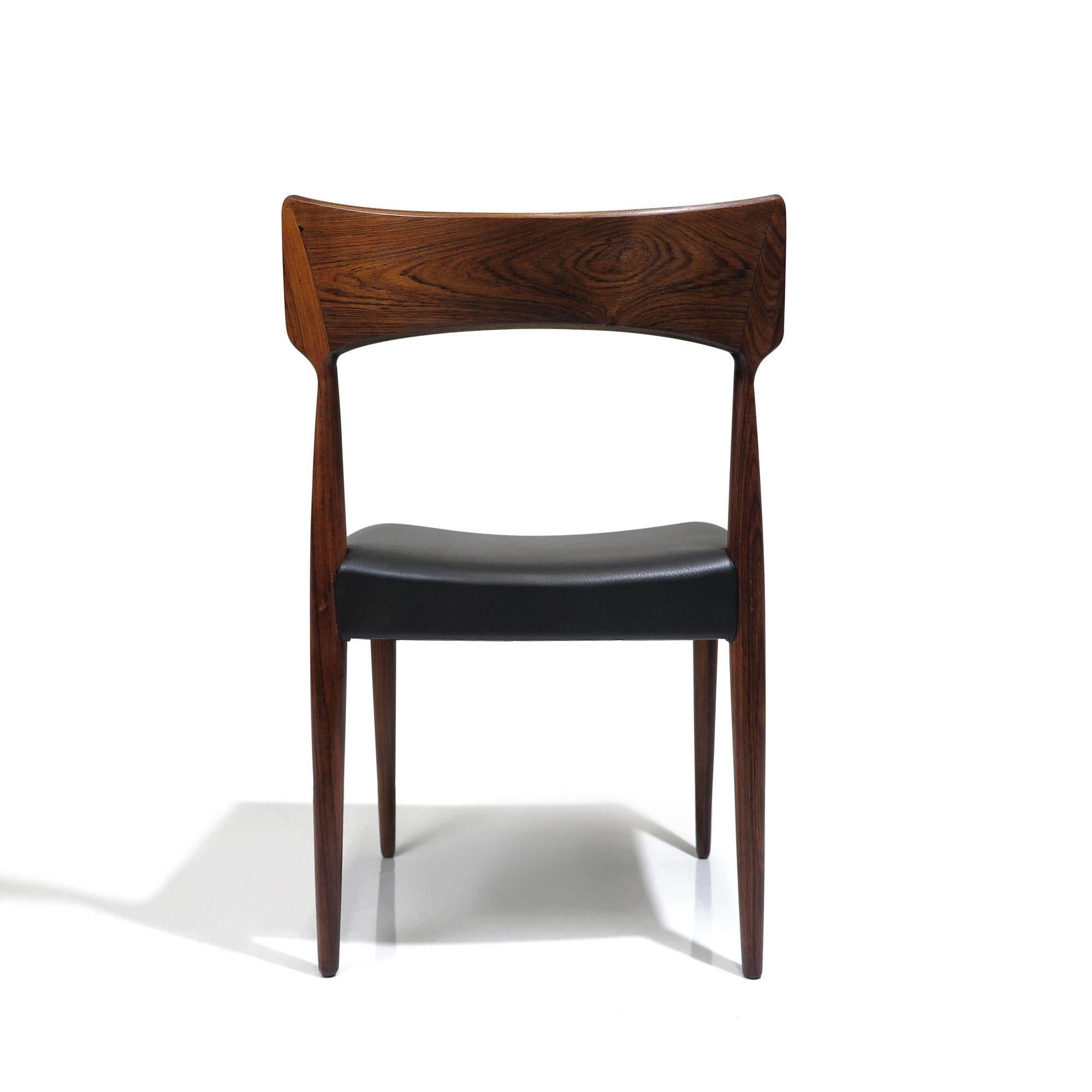 Four Bernhart Pedersen Danish Rosewood Dining Chairs For Sale 1