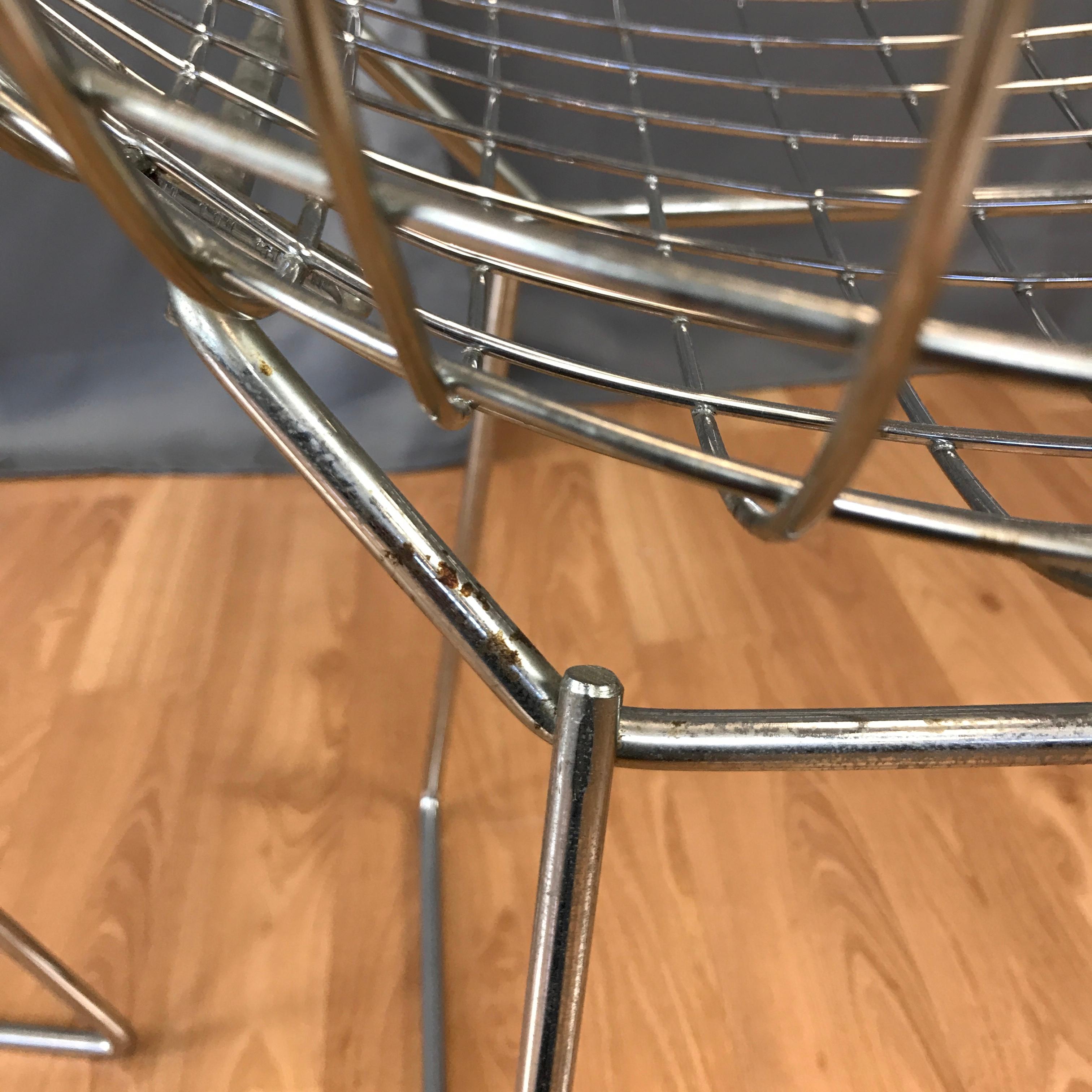Four Bertoia Chrome Side Chairs for Knoll 5
