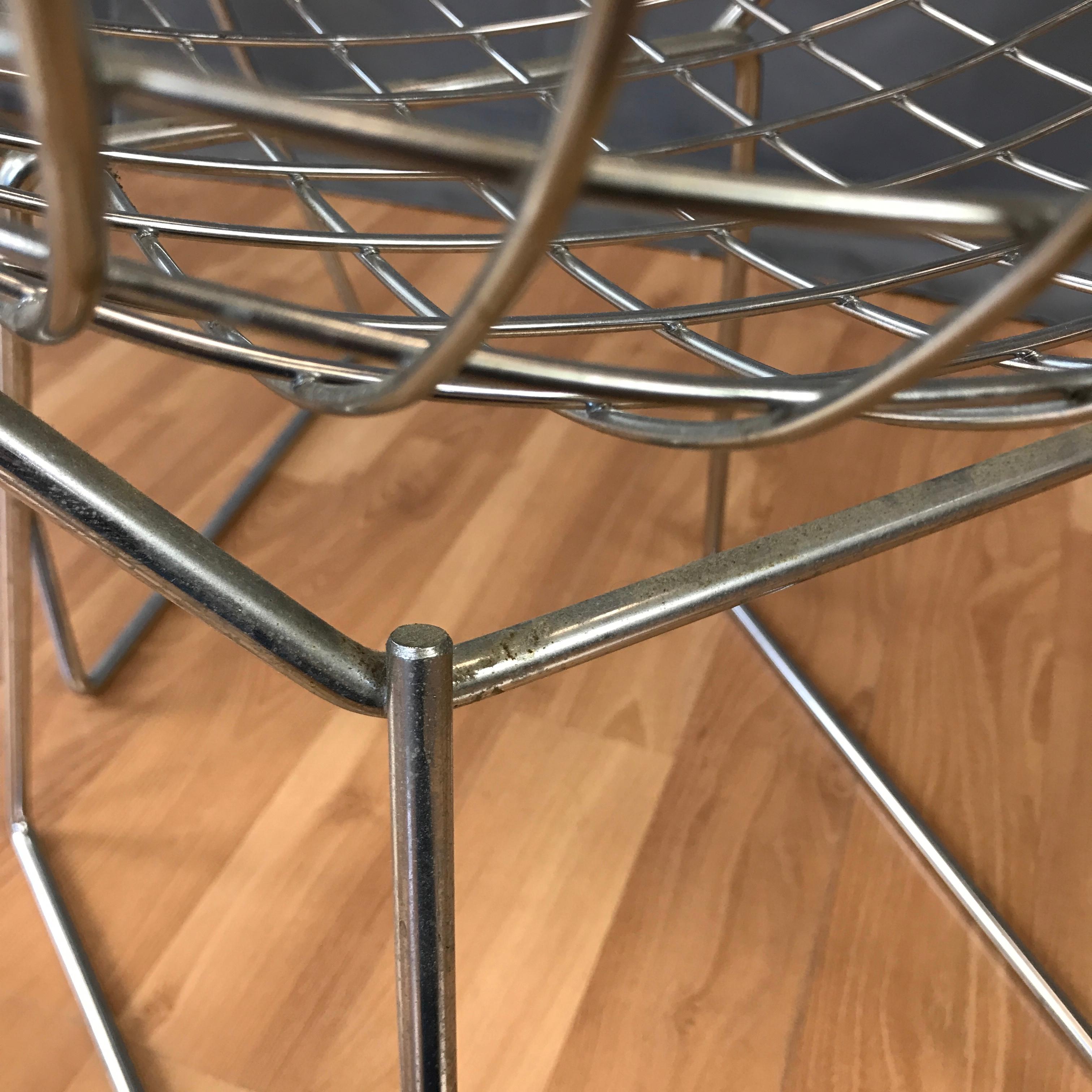 Four Bertoia Chrome Side Chairs for Knoll 6