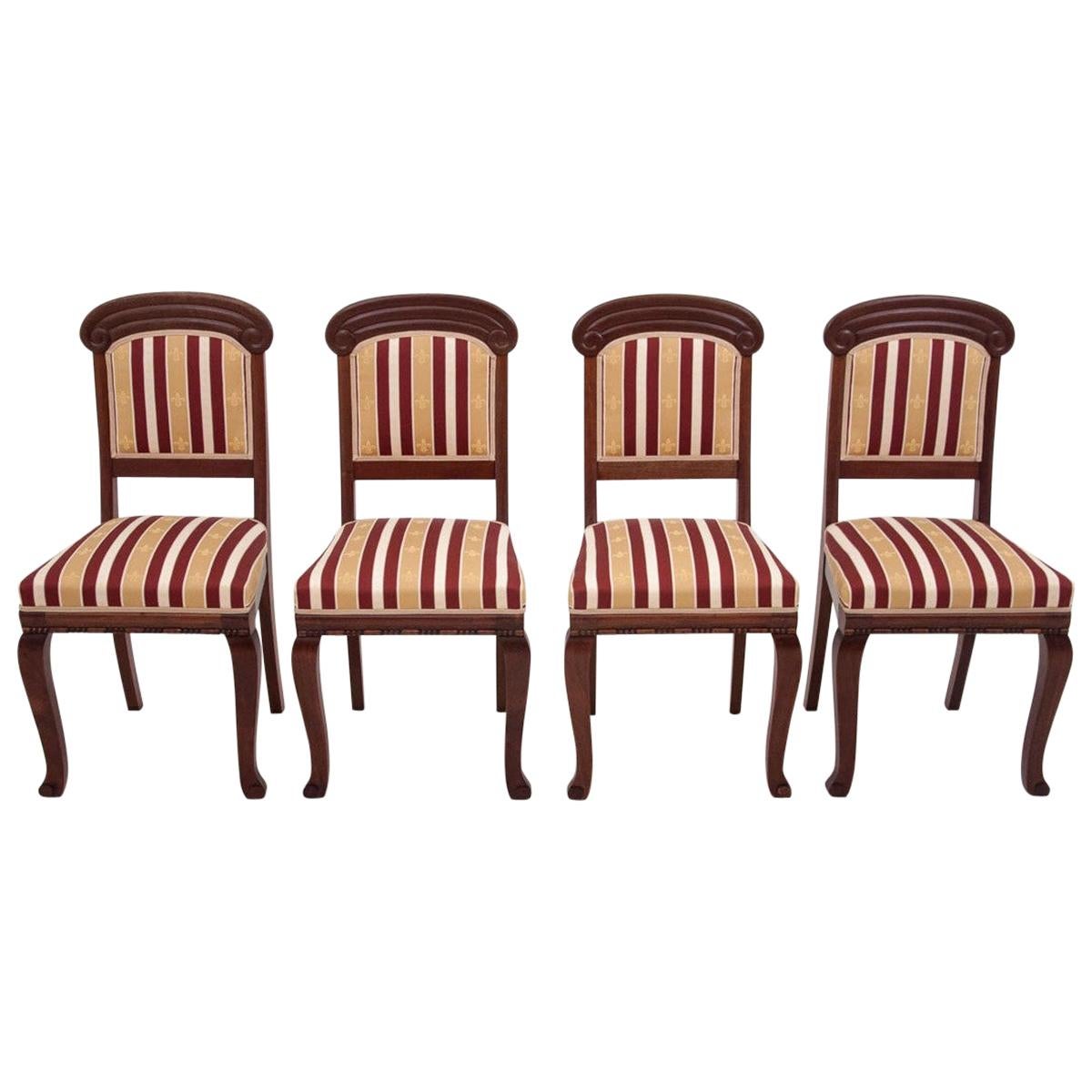 Four Biedermeier Dining Room Chairs