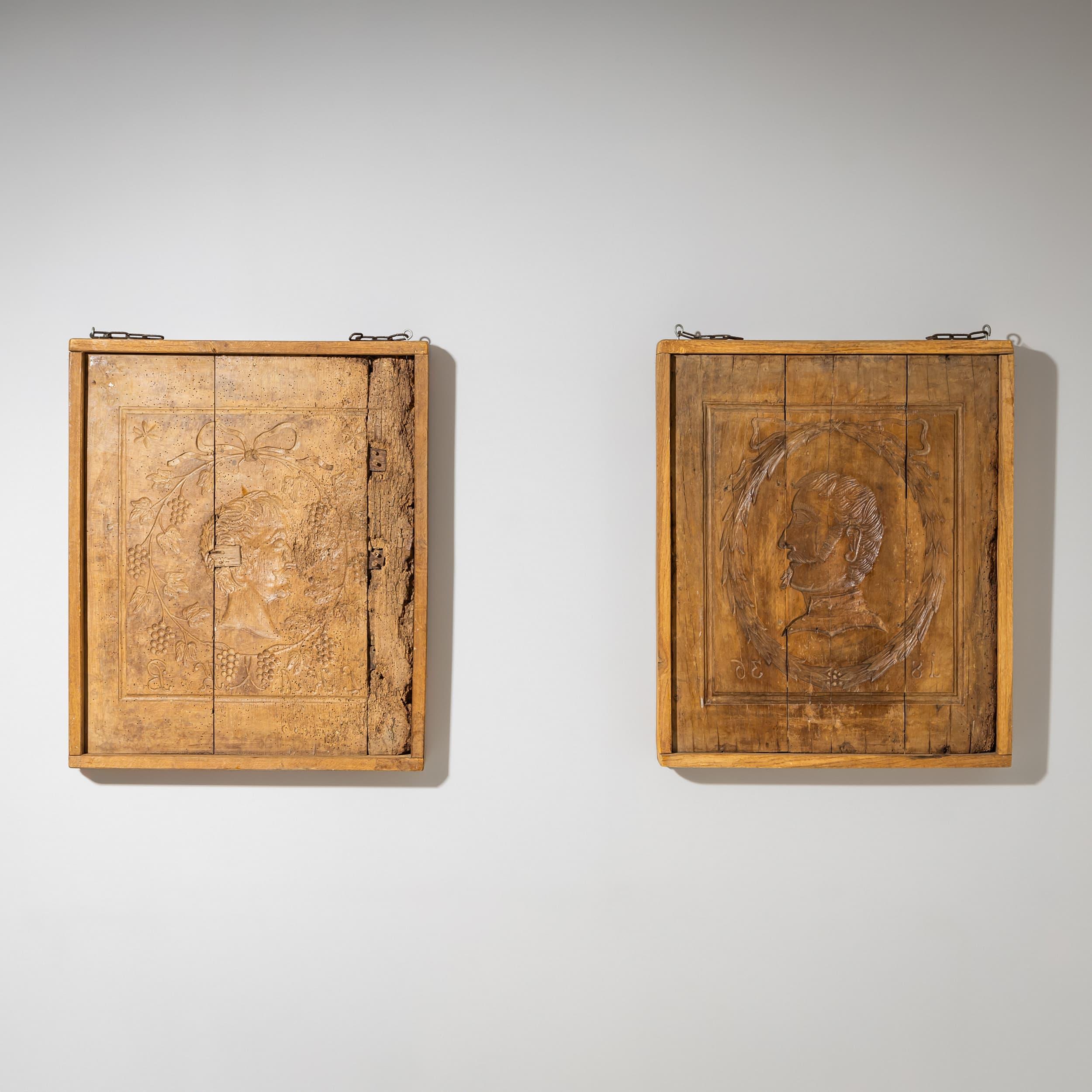 Quatre moules en bois Biedermeier, probablement Allemagne du Sud, 1ère moitié du 19ème siècle en vente 2