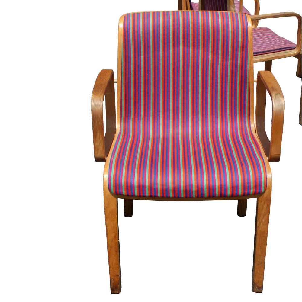Mid-Century Modern Eight Bill Stephens For Knoll Arm Chairs  