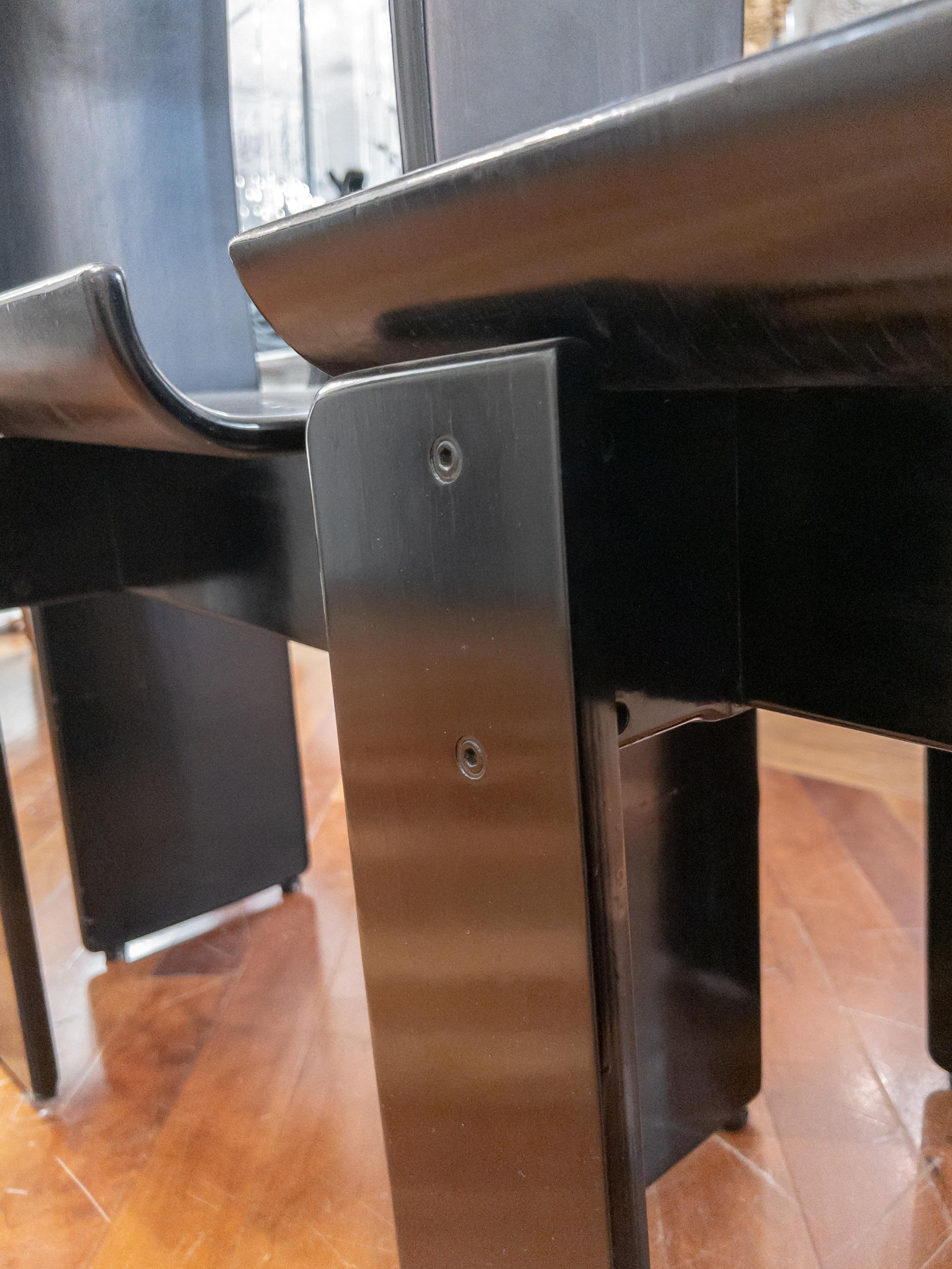Four Black Post Modern Chairs For Sale 7