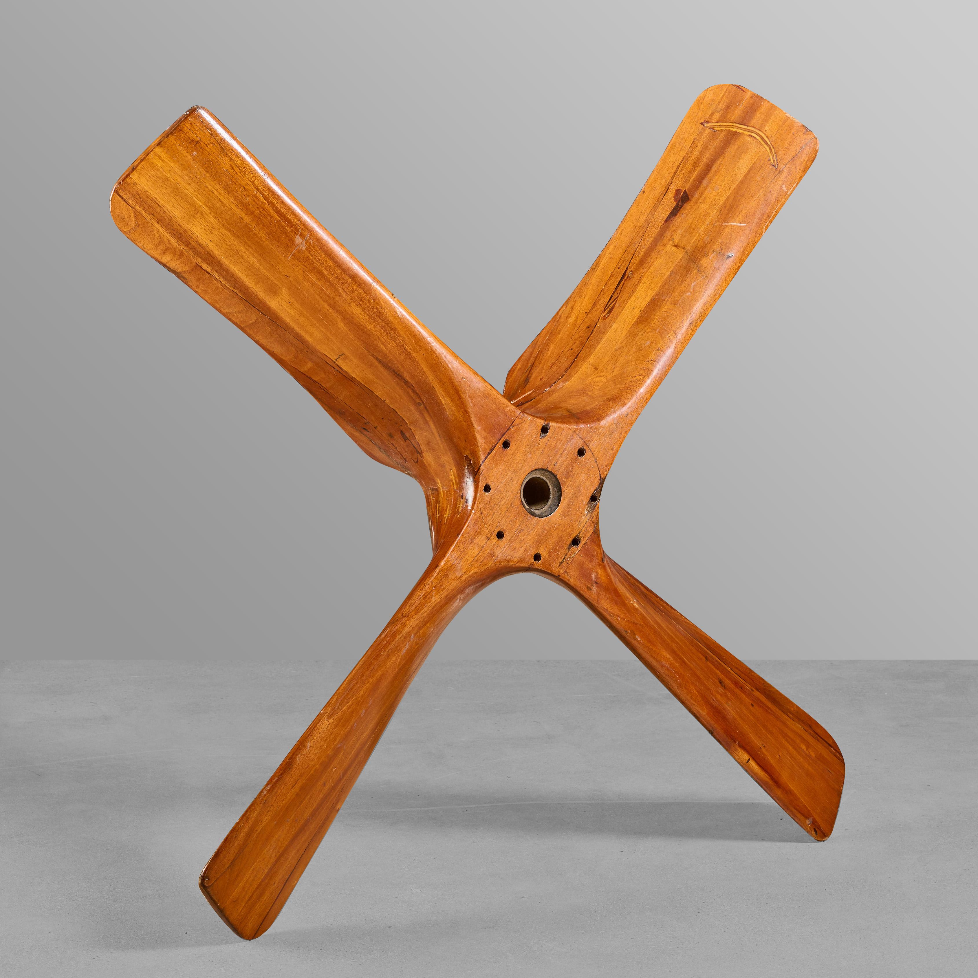 Fantastic four blade wood propeller in great condition.