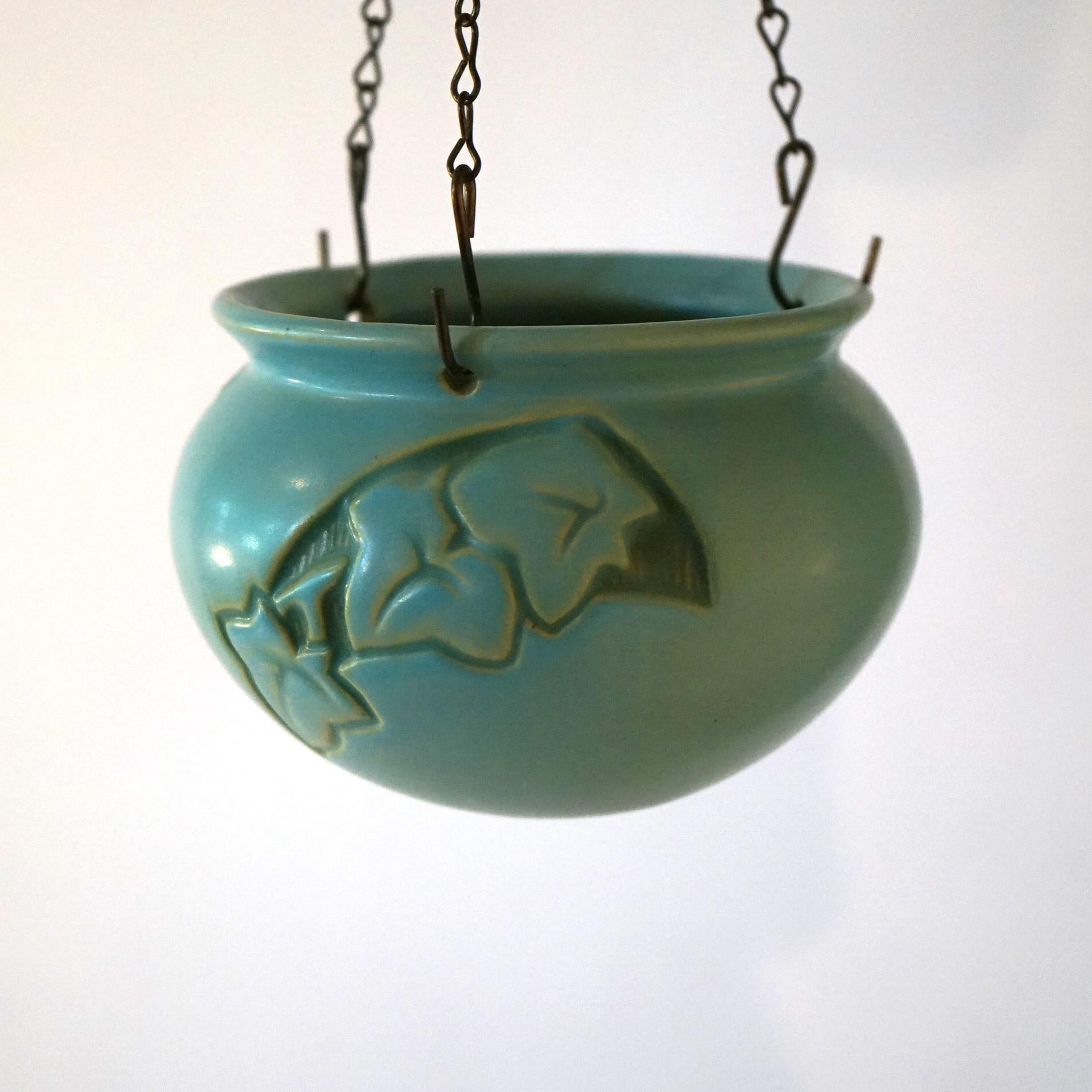 Four Blue Roseville Art Pottery Items Mid 20thC 6