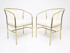 Four Brass Armchairs by Milo Baughman for Thayer Coggin