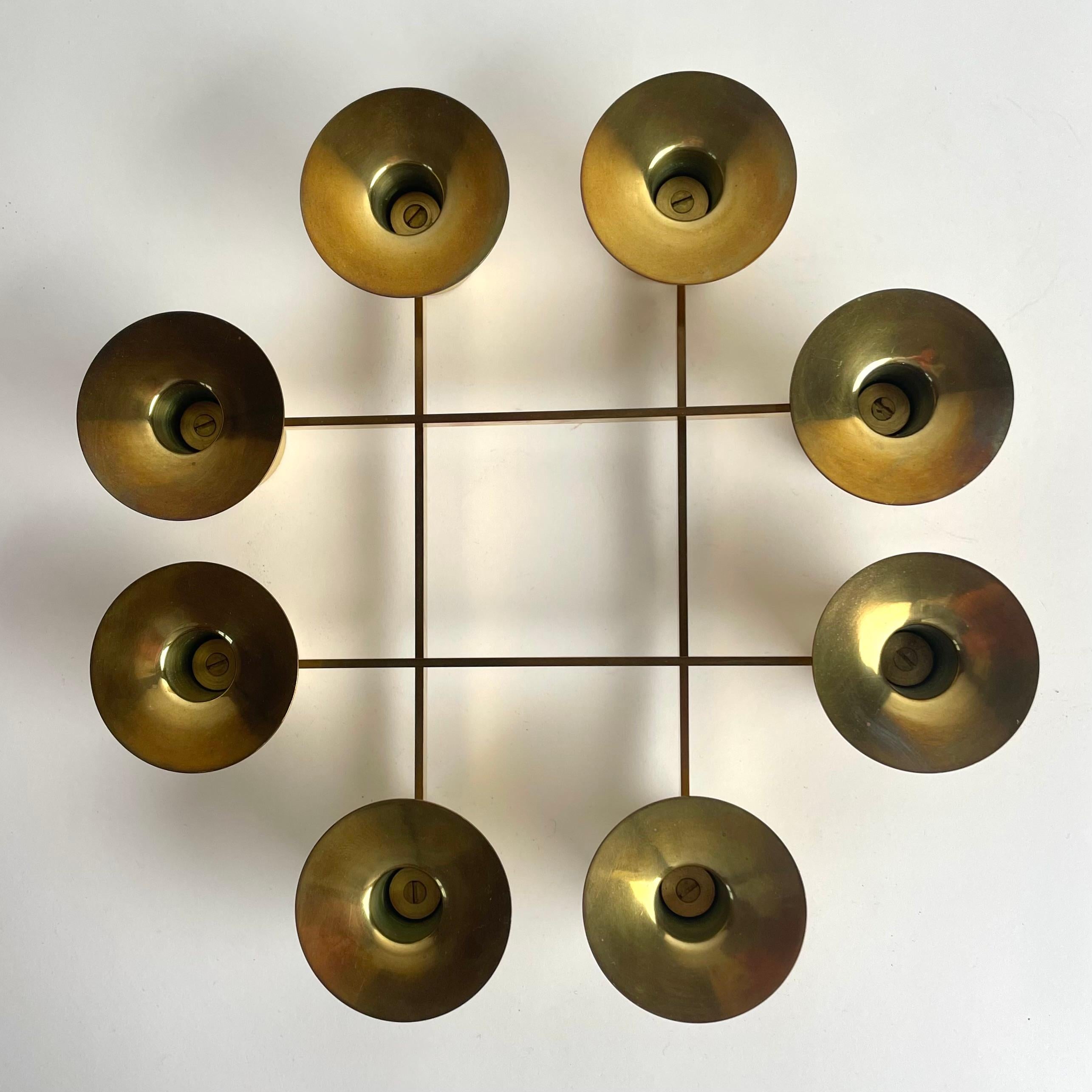 Svedese Quattro candelieri in ottone di Sigurd Persson. The Modern Scandinavian Mid-century Modern. in vendita