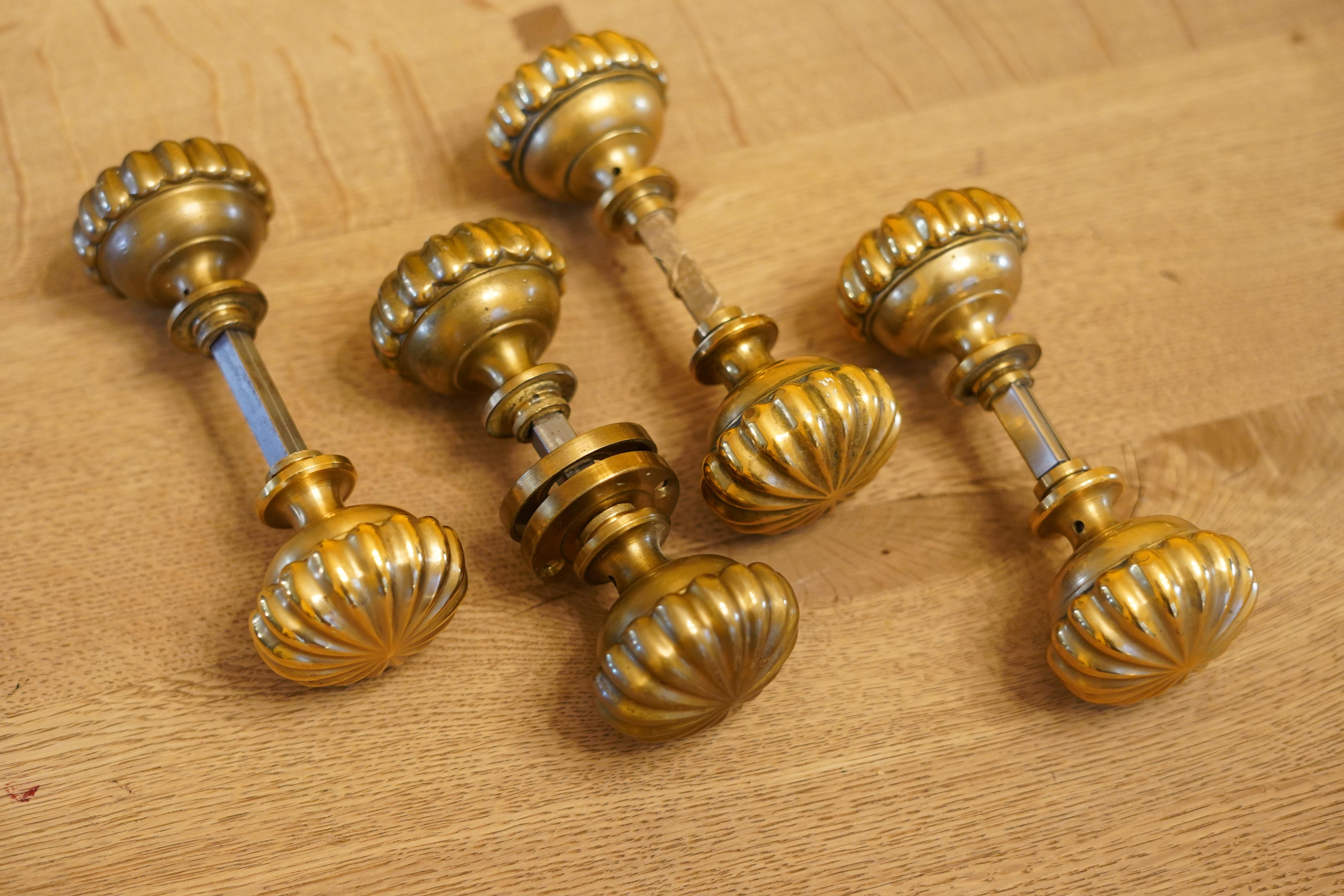 Mid-20th Century Four brass Door Handles , Italy 1960 For Sale