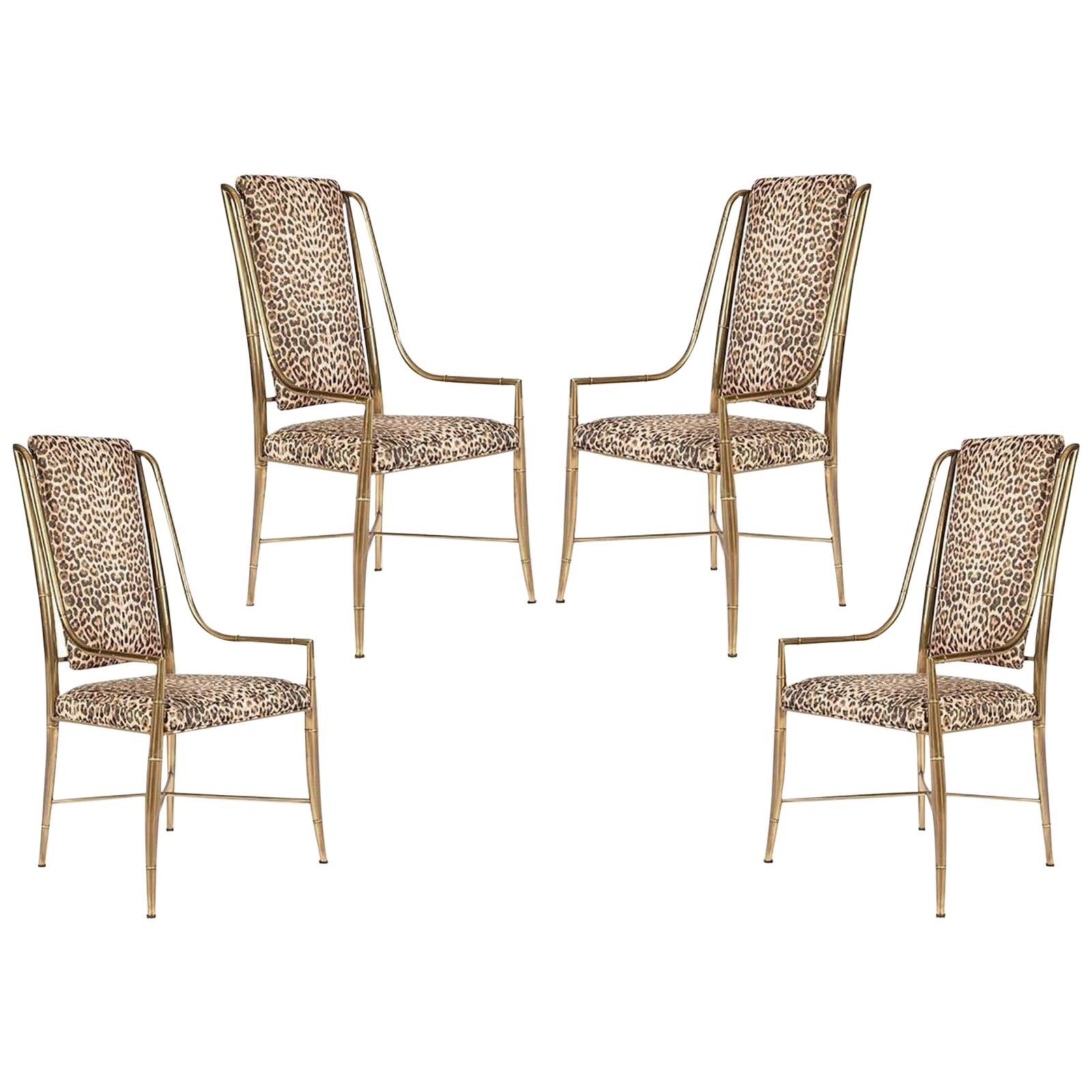 Four Brass "Imperial" Dining Chairs by Weiman/Warren Lloyd for Mastercraft
