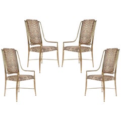 Four Brass "Imperial" Dining Chairs by Weiman/Warren Lloyd for Mastercraft