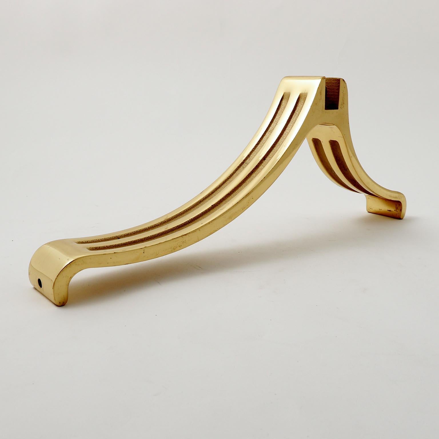 Italian Four Brass Legs for Table Mirror Bed Sideboard, circa 1970 For Sale