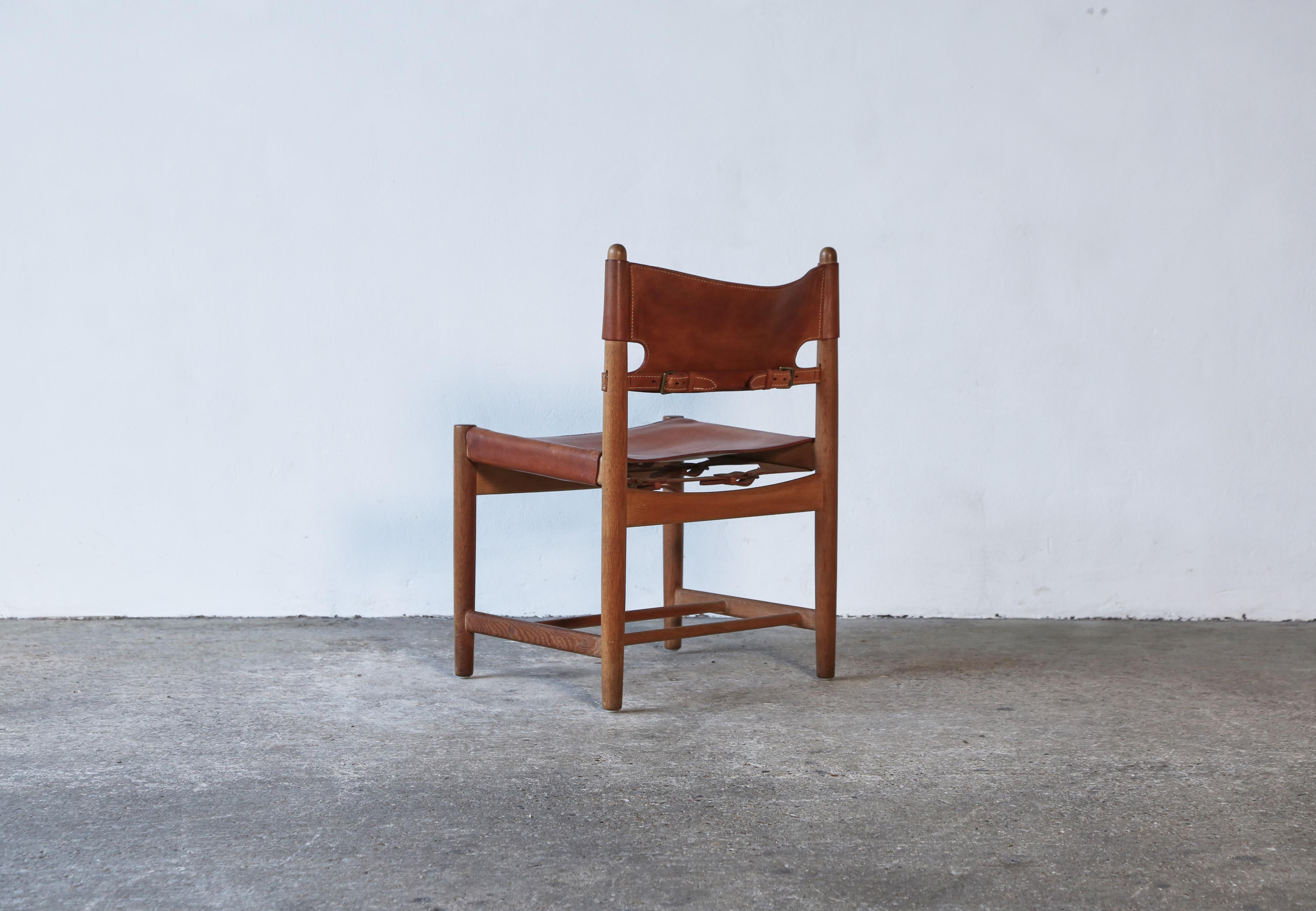 Four Børge 'Borge' Mogensen Hunting Dining Chairs Model 3251, Denmark, 1960s For Sale 7