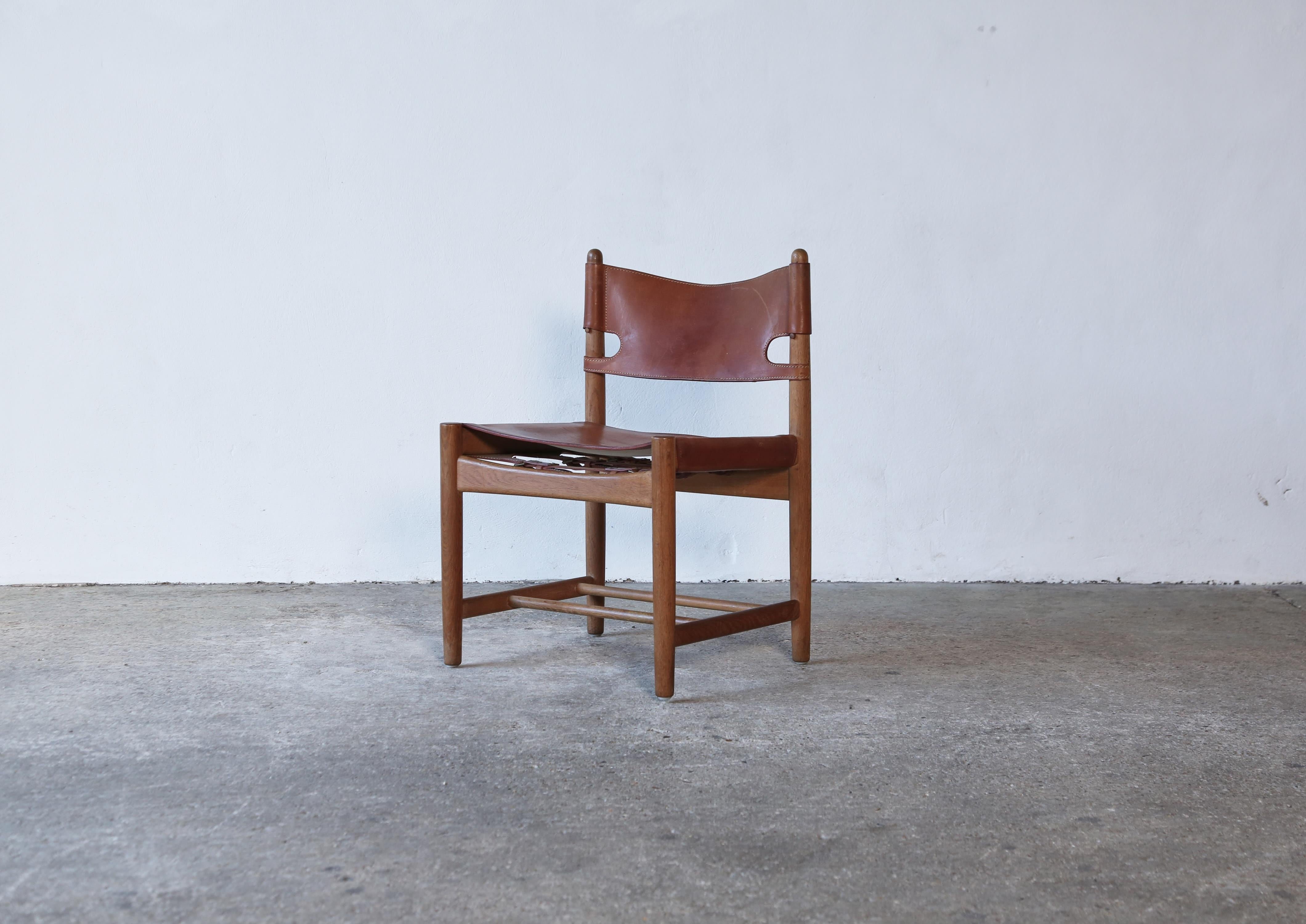 Four Børge 'Borge' Mogensen Hunting Dining Chairs Model 3251, Denmark, 1960s For Sale 2