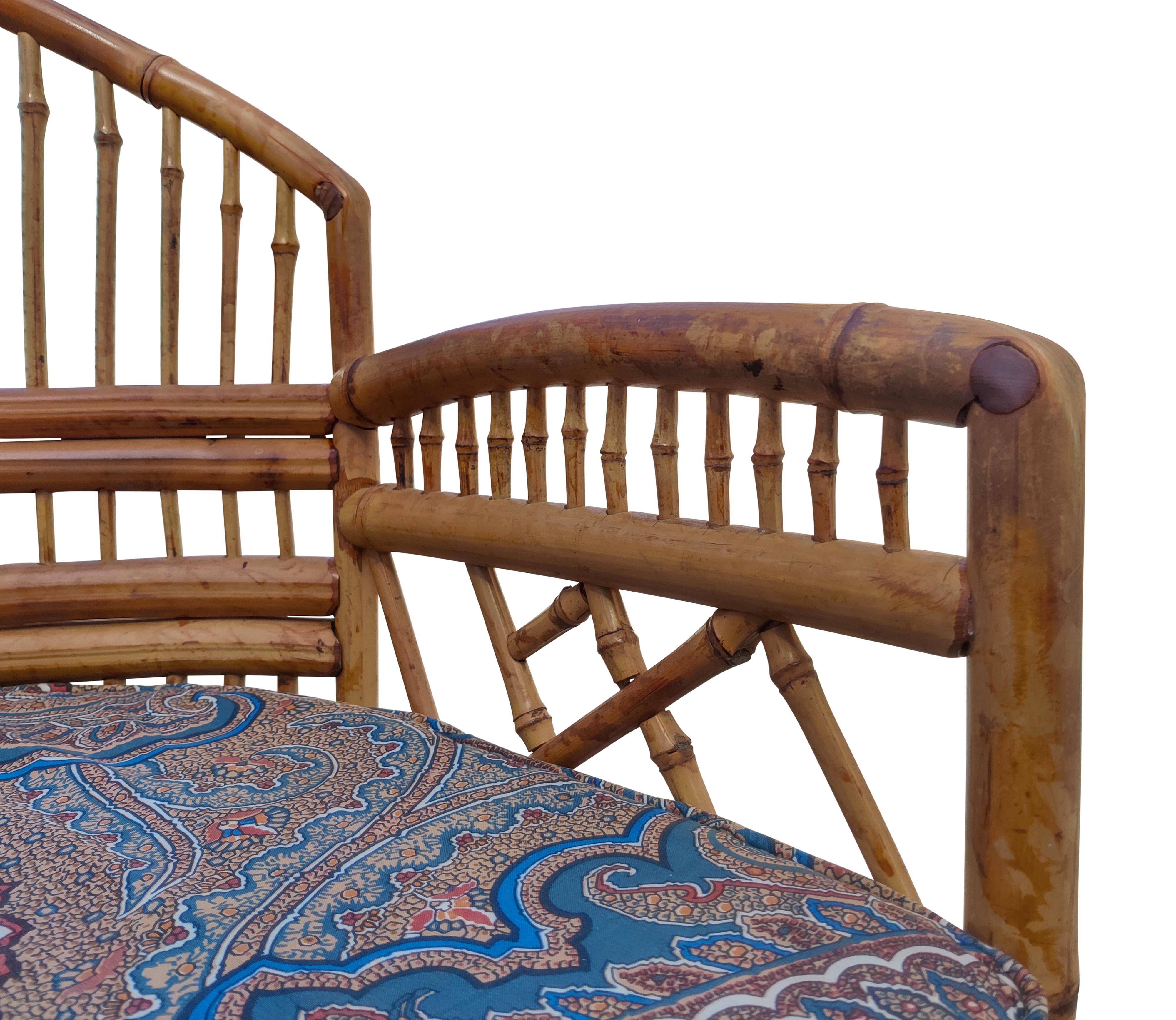 Four Brighton Pavilion Style Bamboo Chairs by Thomasville Hollywood Regency 1