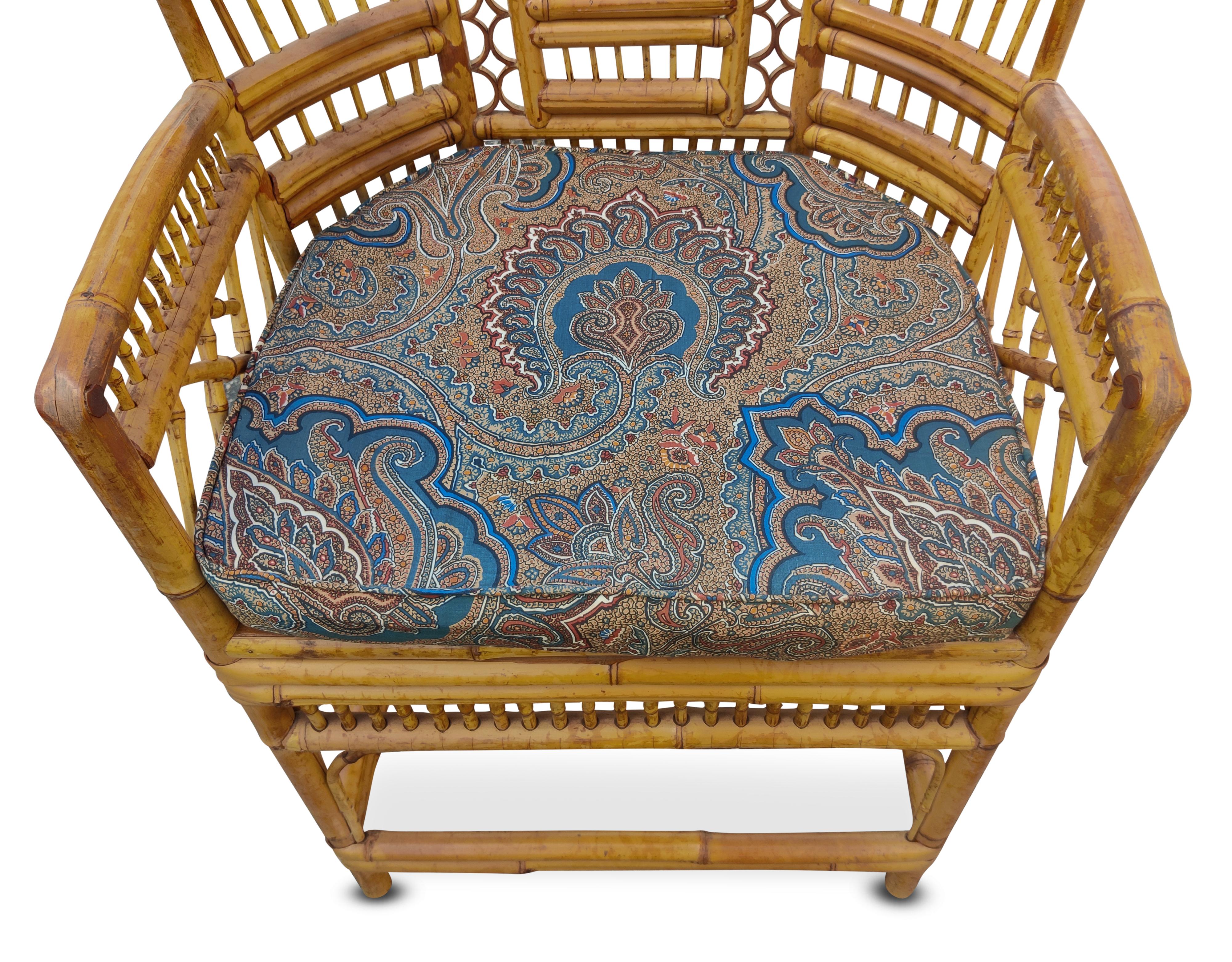Four Brighton Pavilion Style Bamboo Chairs by Thomasville Hollywood Regency 2