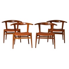 Quatre fauteuils 'Bull' modèleJH 518 Designé par Hans J. Wegner pour Johannes Hansen