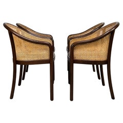 Vintage Four Cane Armchairs after Ward Bennett