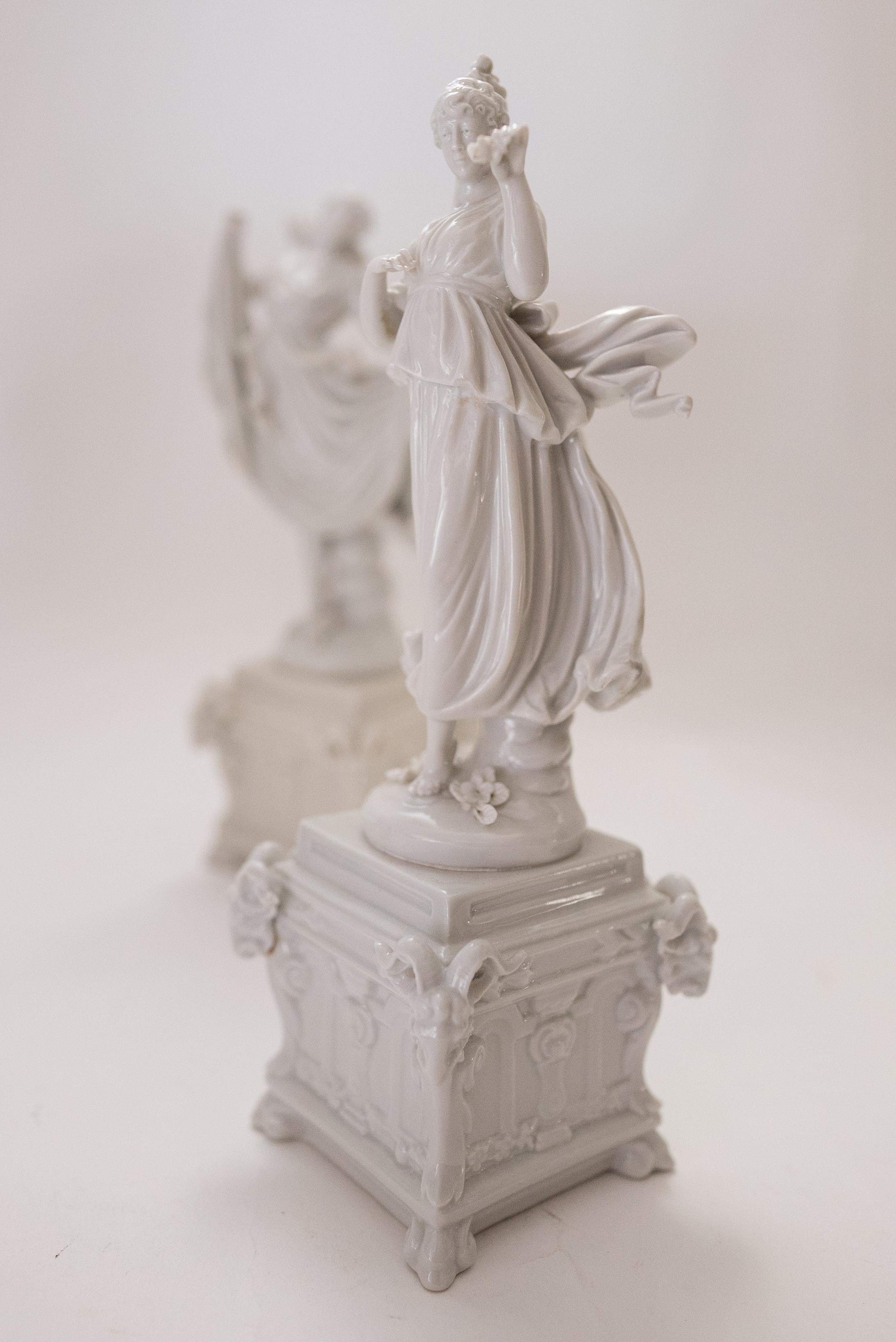 Four Capo Di Monte Porcelain Figurines, Blanc de Chine, Antique, Circa 1900 2