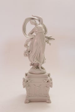 Four Capo Di Monte Porcelain Figurines, Blanc de Chine, Antique, Circa 1900