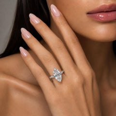 Four carat Antique Marquise Cut Diamond Ring