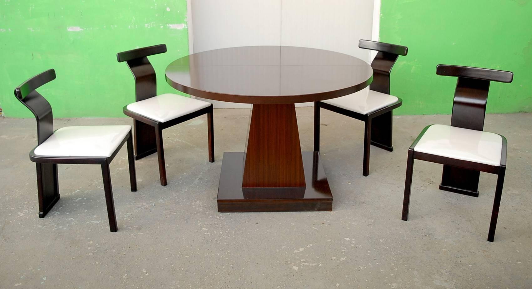 Four Chairs and Table Midcentury Set, Saporiti, Introini and Willy Rizzo Design 8