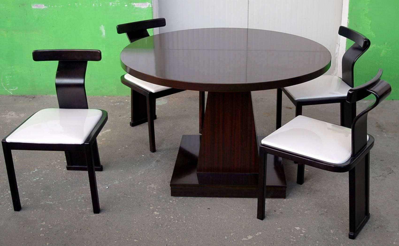Four Chairs and Table Midcentury Set, Saporiti, Introini and Willy Rizzo Design 2