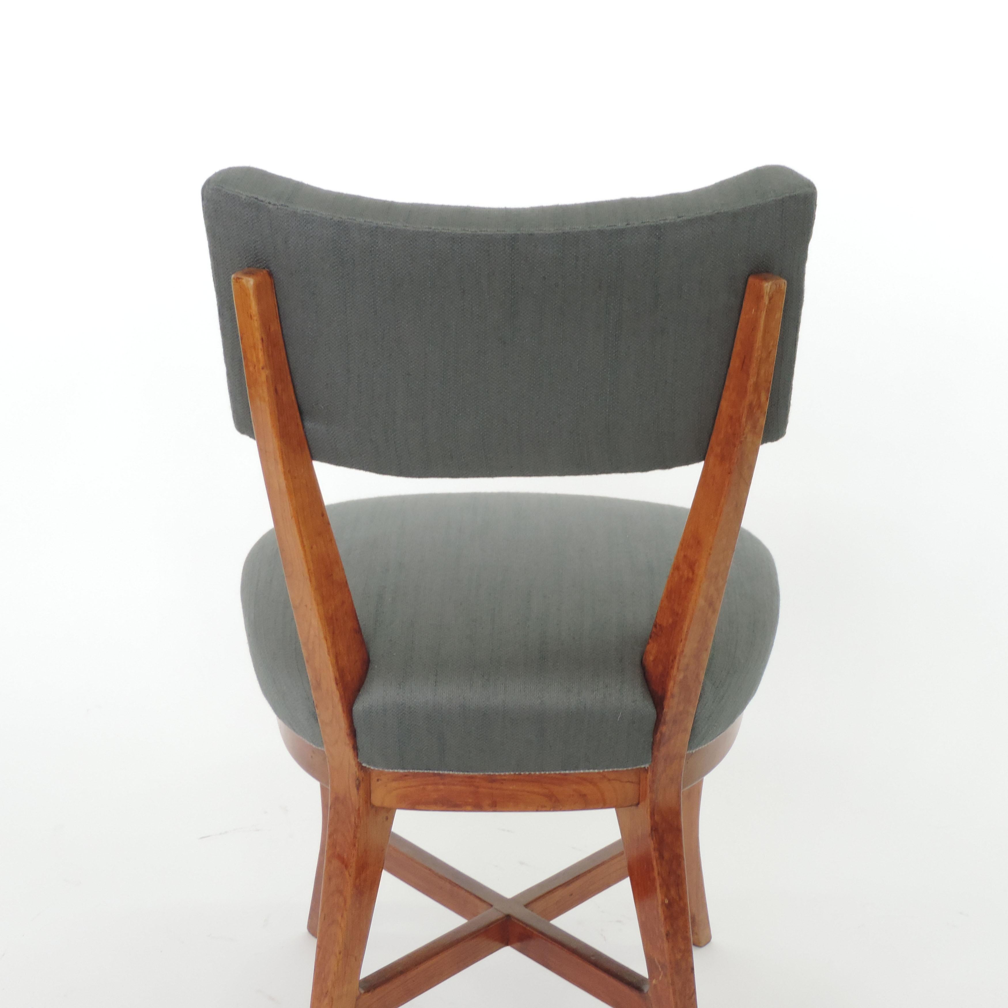Upholstery Four Chairs Attributed to Studio BBPR, Italy, 1940s For Sale