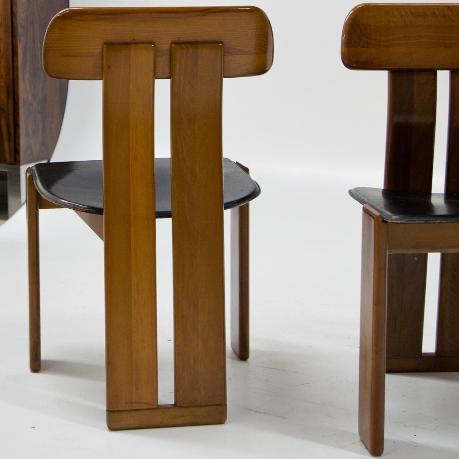 Italian Four Chairs, Attributed to Afra & Tobia Scarpa for Maxalto, Italy, 1970s