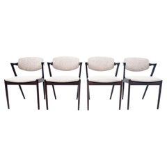 Four Chairs by Kai Kristiansen, Model 42, Danish Design, 1960s