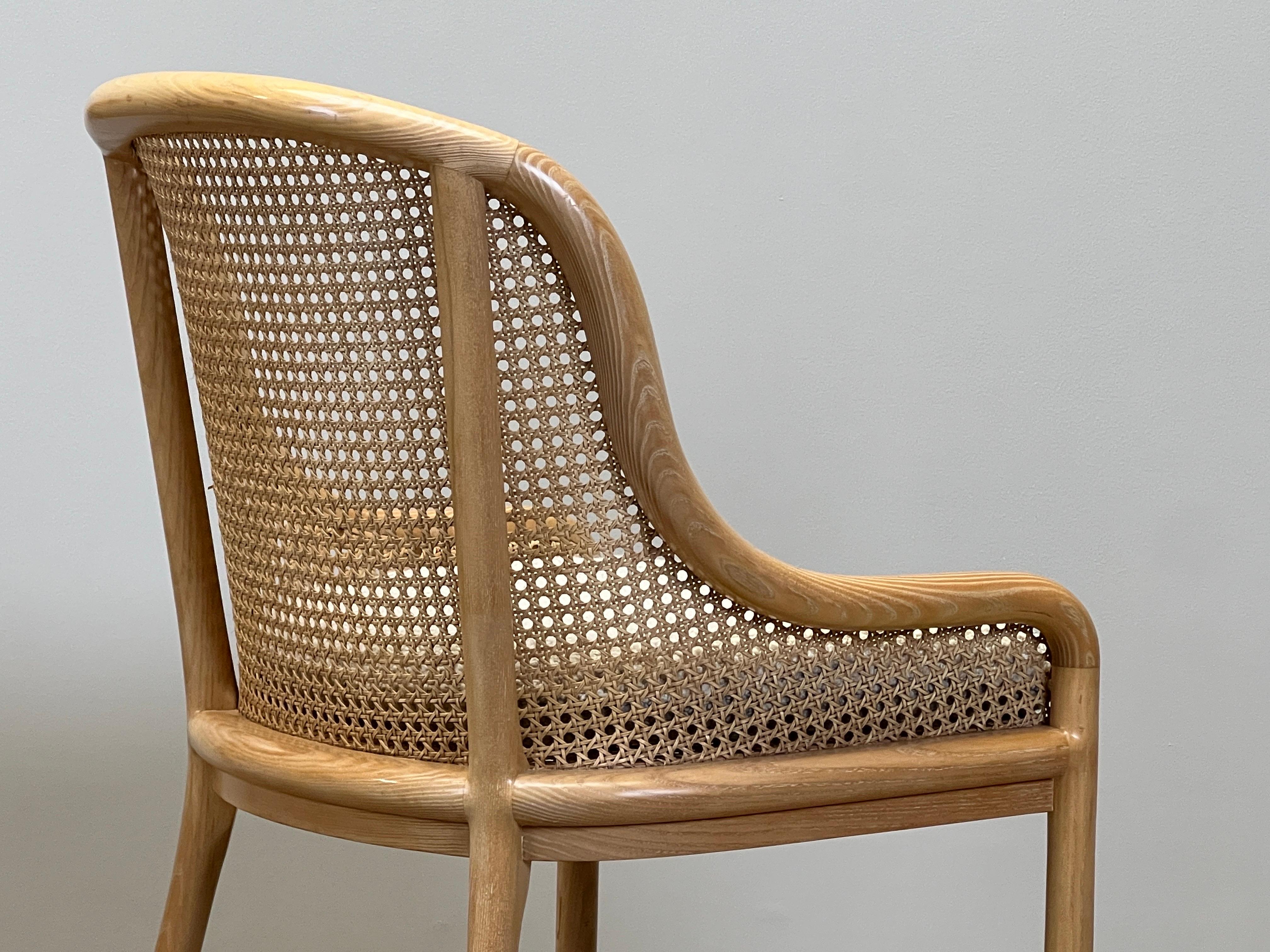 Four Chairs by Ward Bennett in Cane and Ash For Sale 7