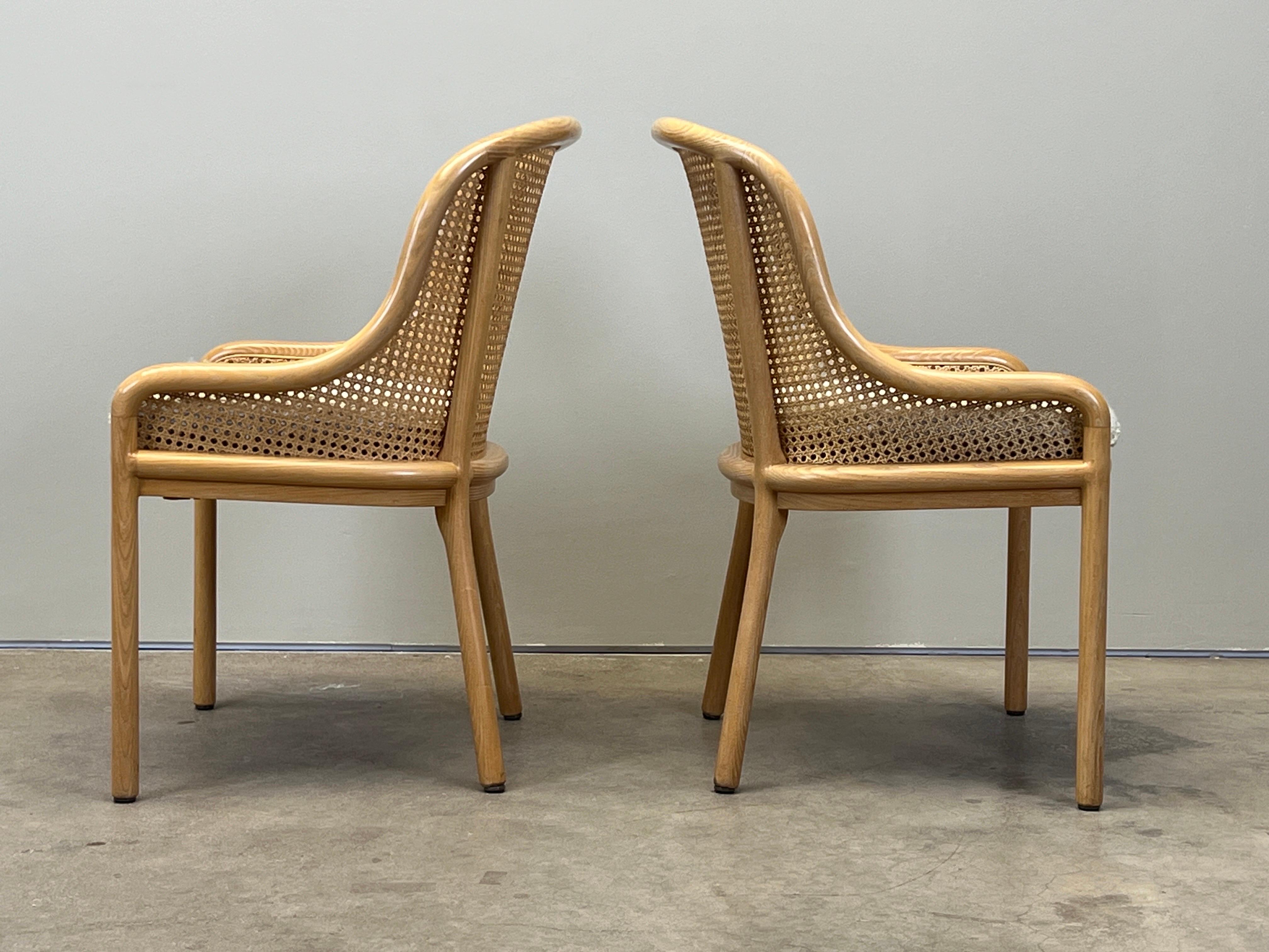 Four Chairs by Ward Bennett in Cane and Ash For Sale 10