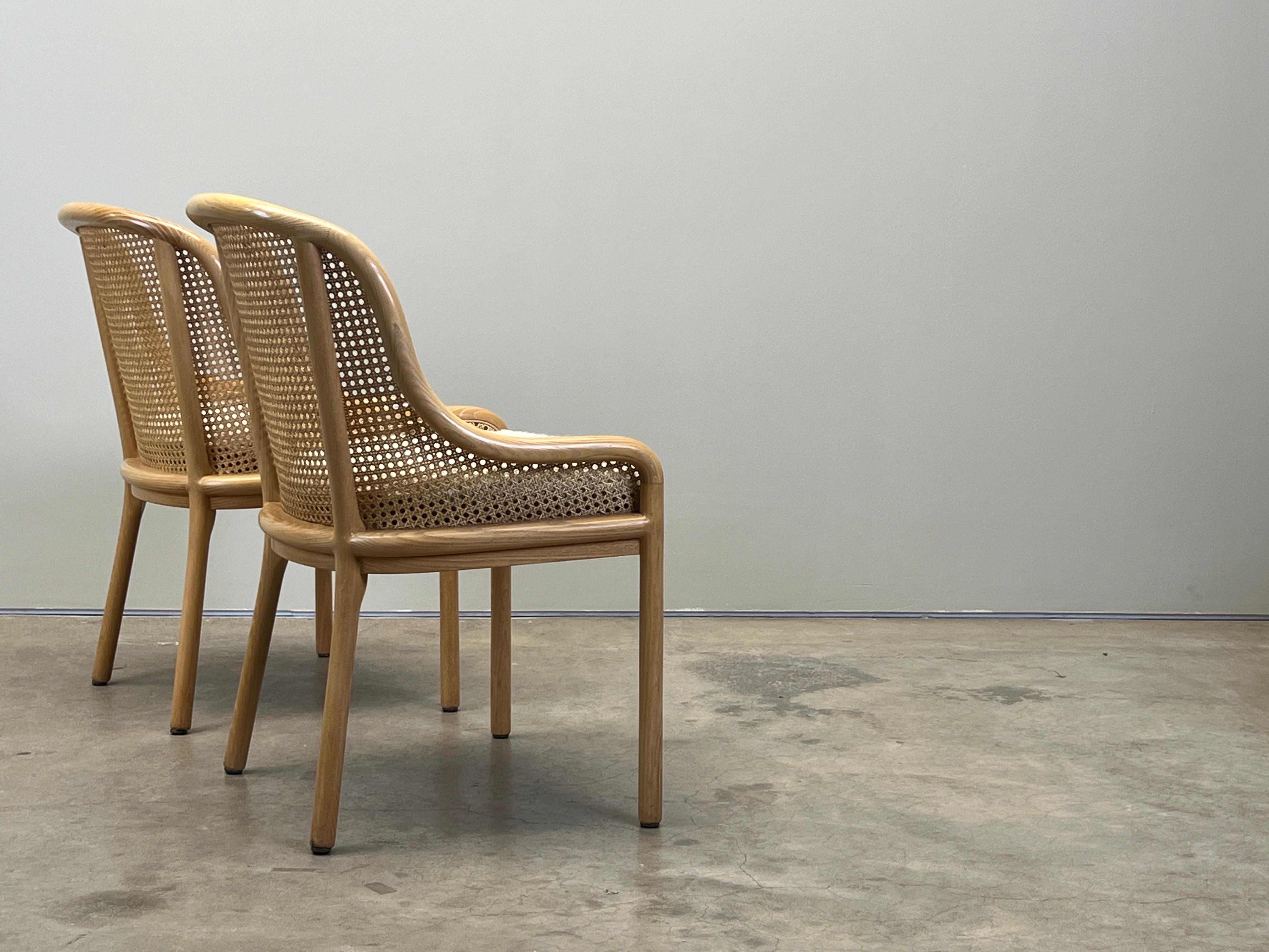 Four Chairs by Ward Bennett in Cane and Ash For Sale 13