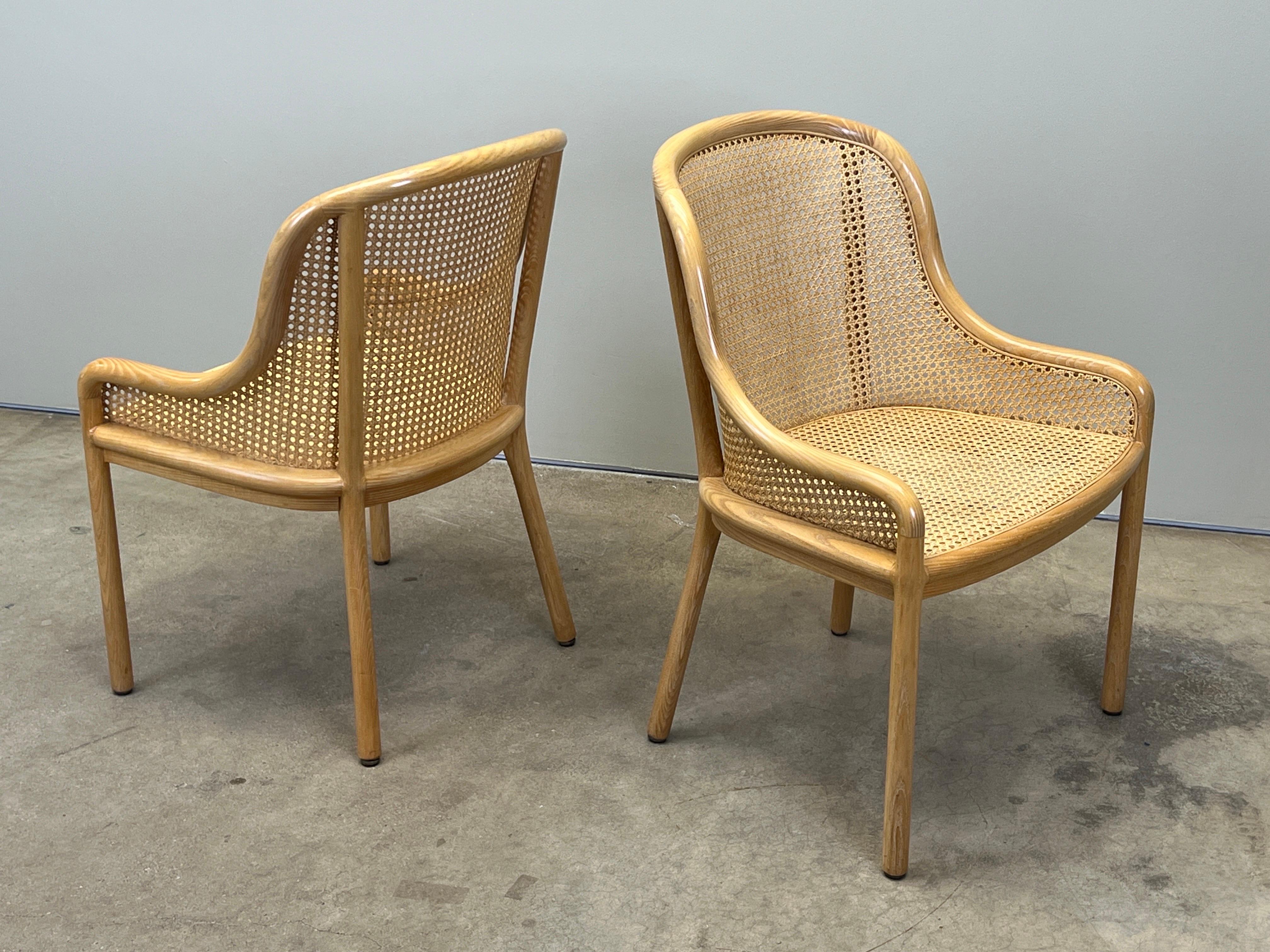 Four Chairs by Ward Bennett in Cane and Ash For Sale 14