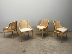Four Chairs by Ward Bennett in Cane and Ash