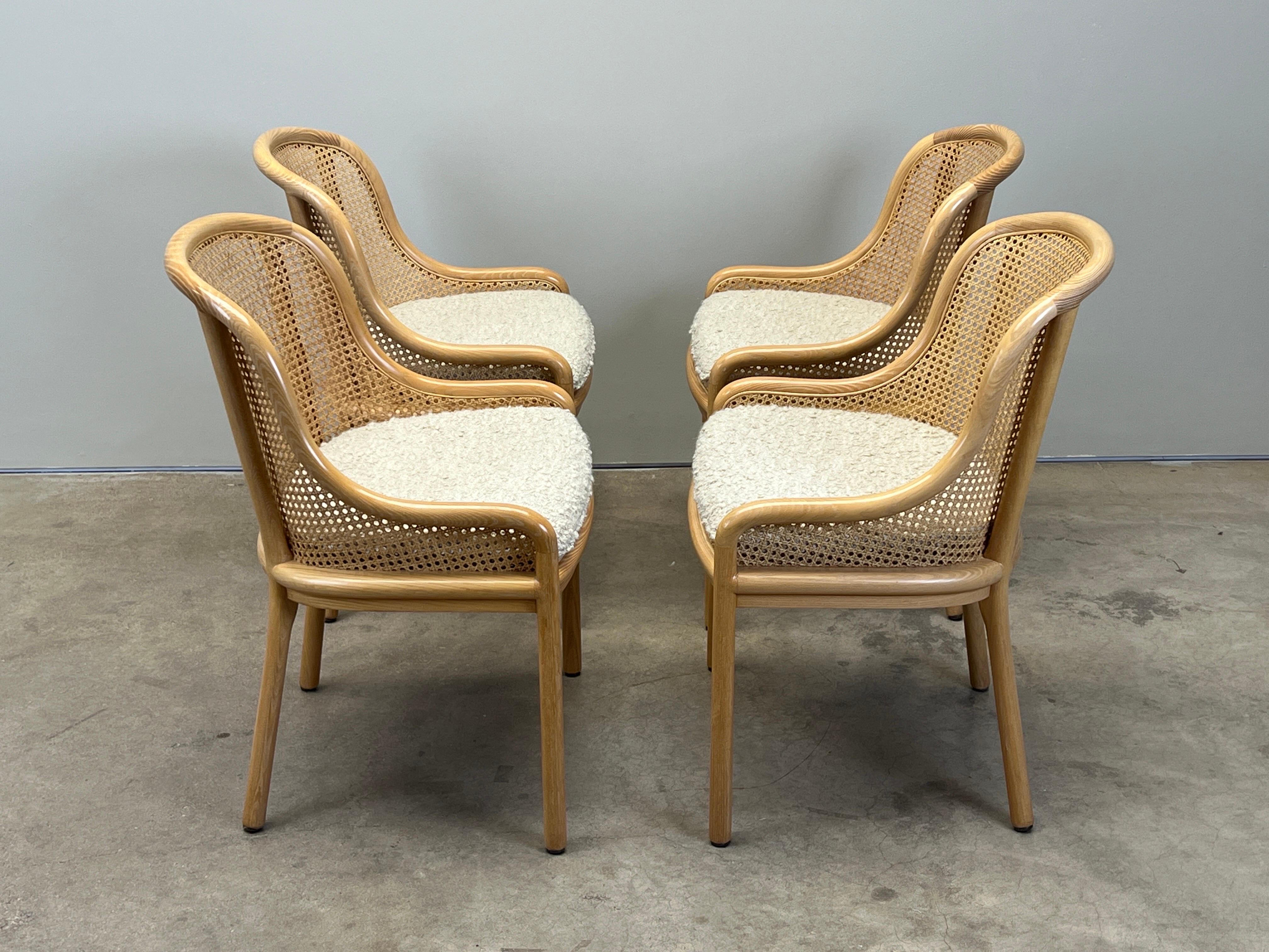Late 20th Century Four Chairs by Ward Bennett in Cane and Ash For Sale