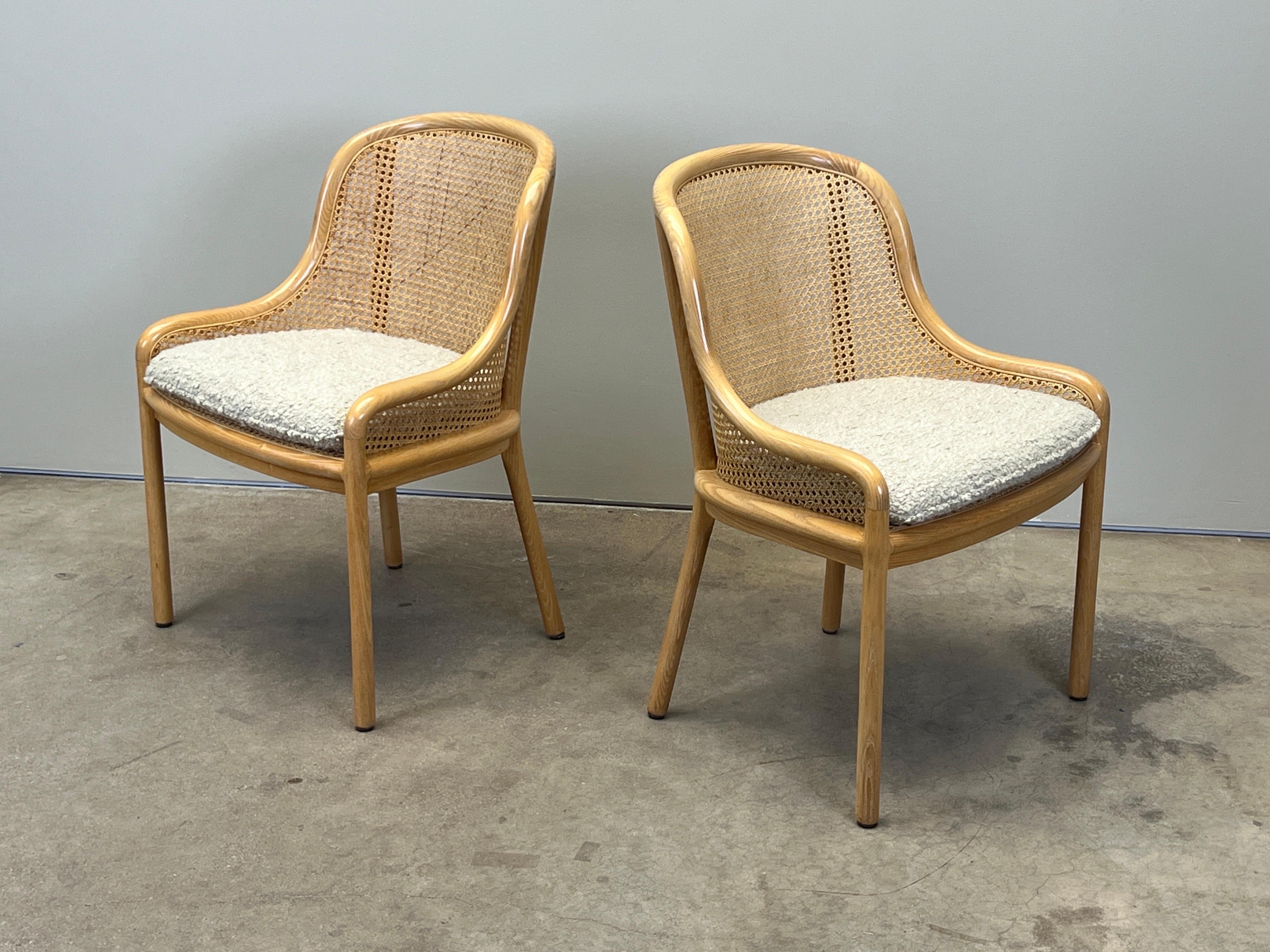 Four Chairs by Ward Bennett in Cane and Ash For Sale 2