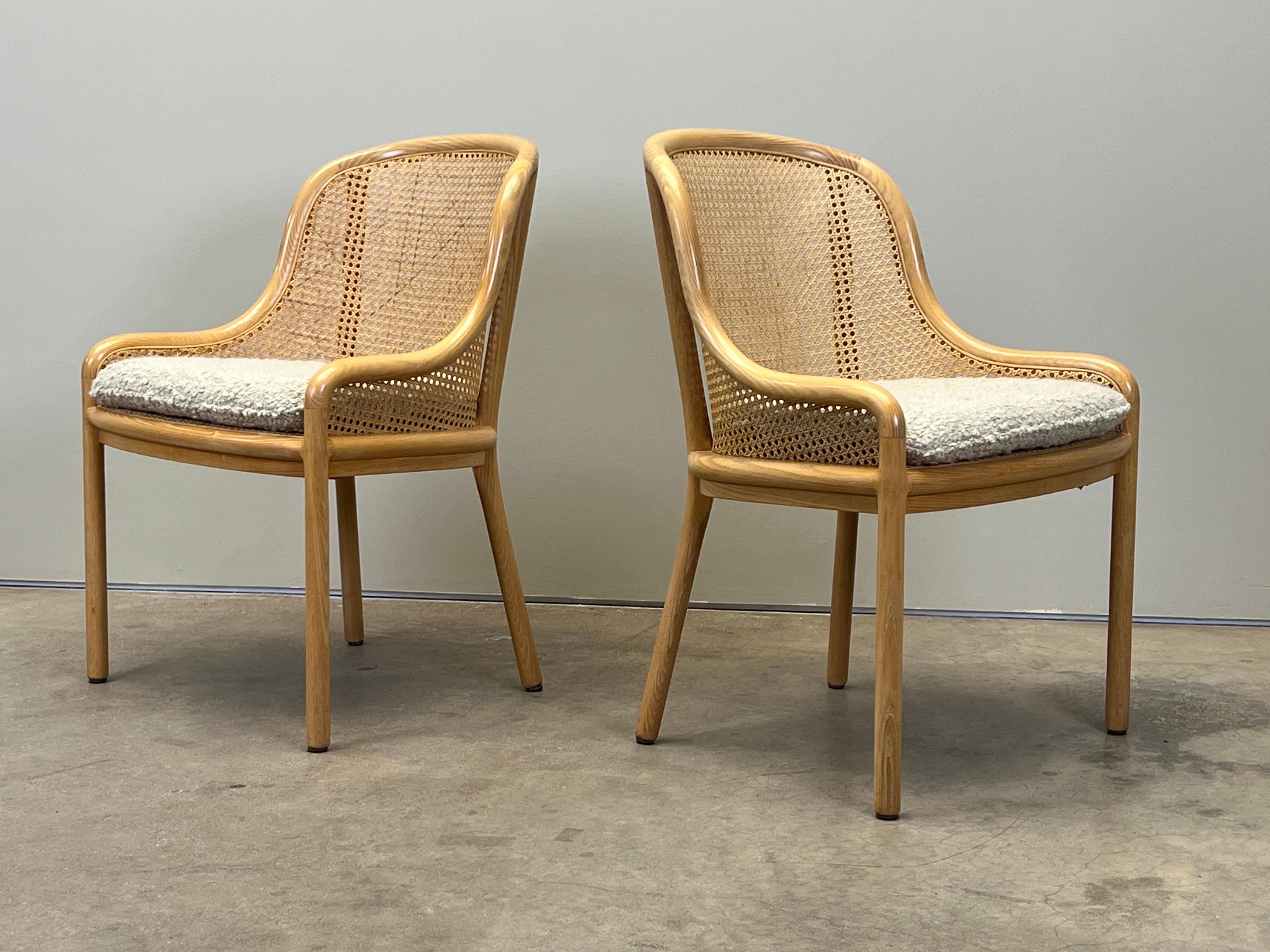 Four Chairs by Ward Bennett in Cane and Ash For Sale 3