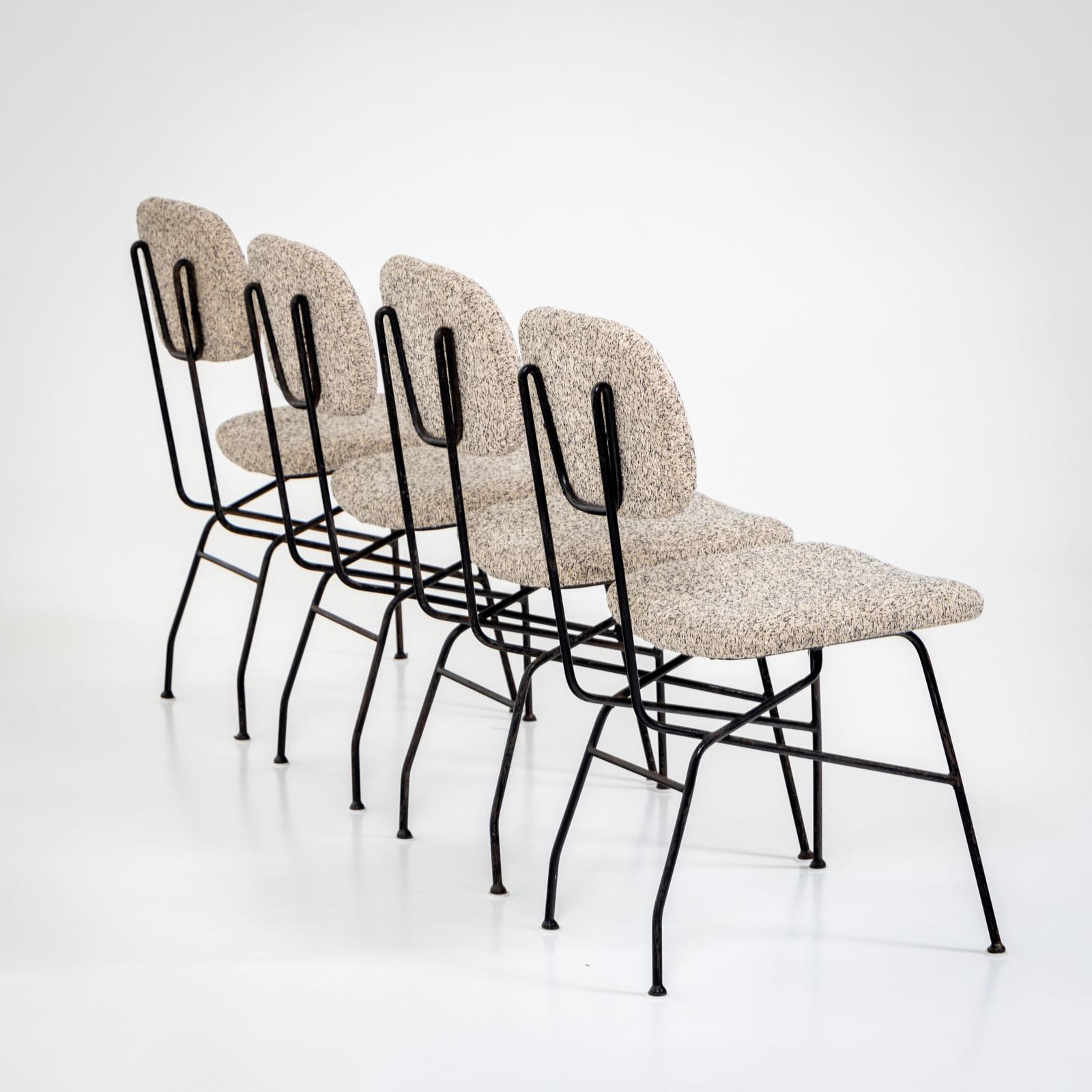 Vier Stühle, Cocorita-Modell, von Gastone Rinaldi für Rima, Italien 1950er Jahre (Moderne der Mitte des Jahrhunderts) im Angebot